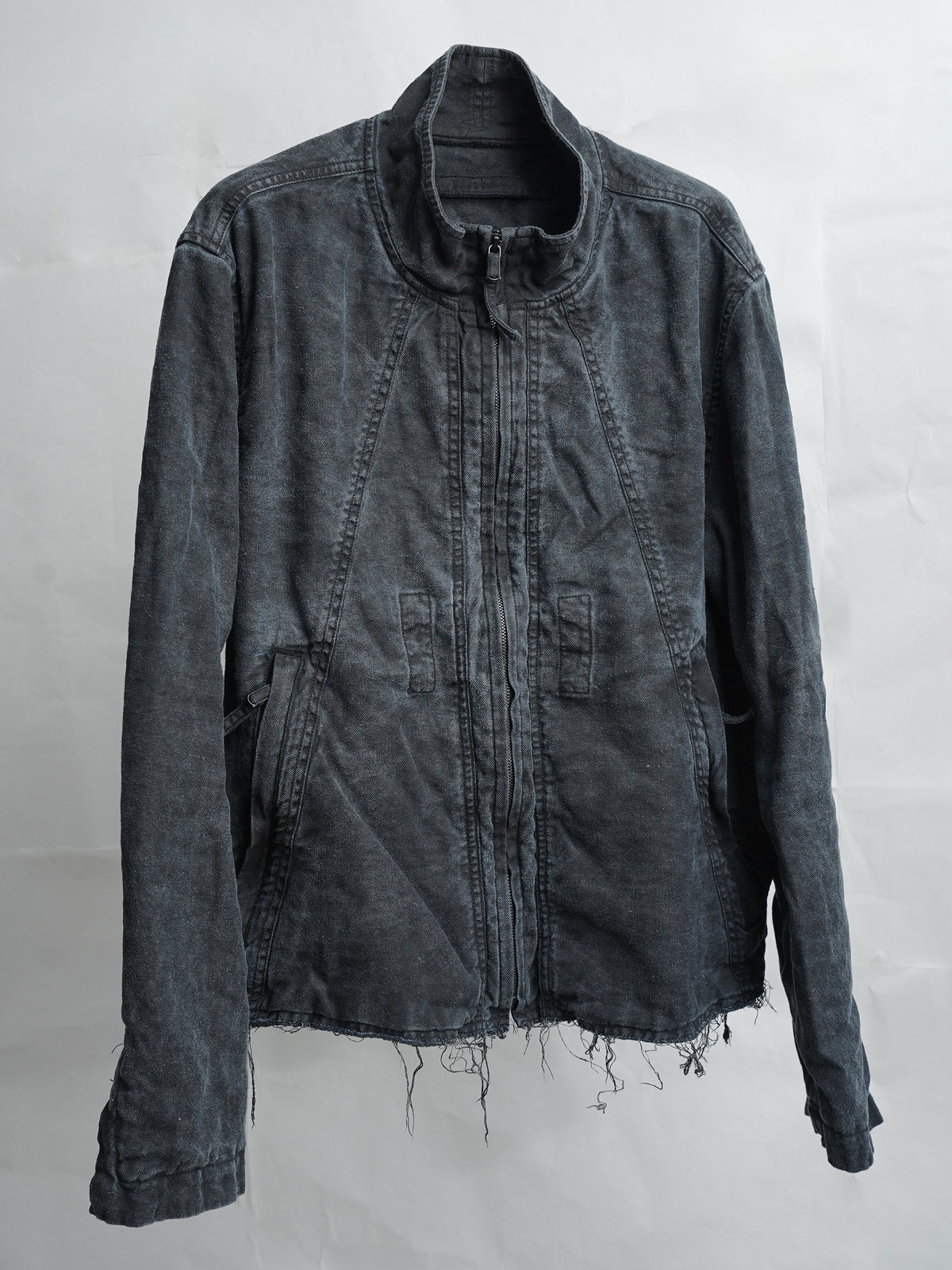zip up jacket / indigo ink (silk nep)