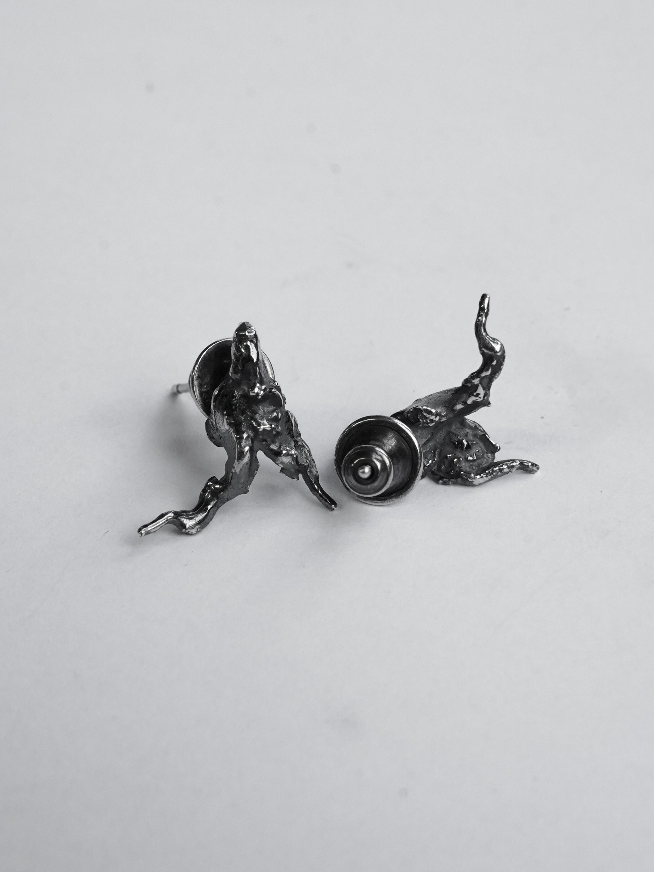 horn earrings / 925 silver