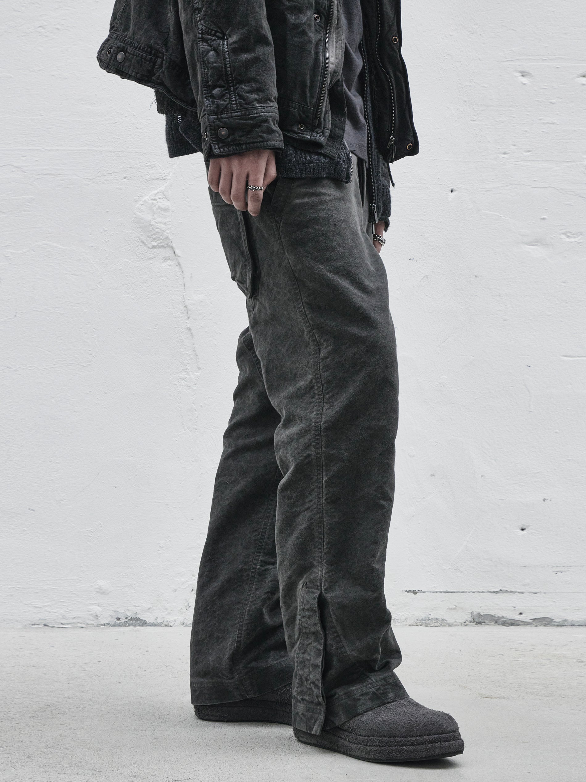 split trousers / slab grey (moleskin)