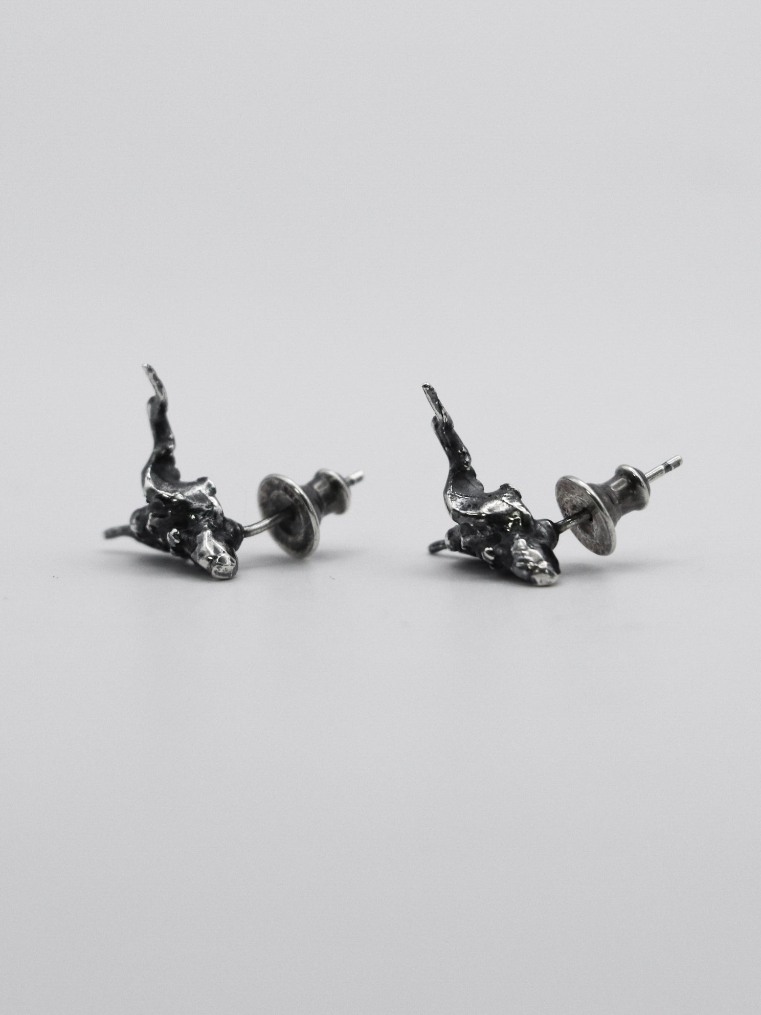 horn earrings / 925 silver