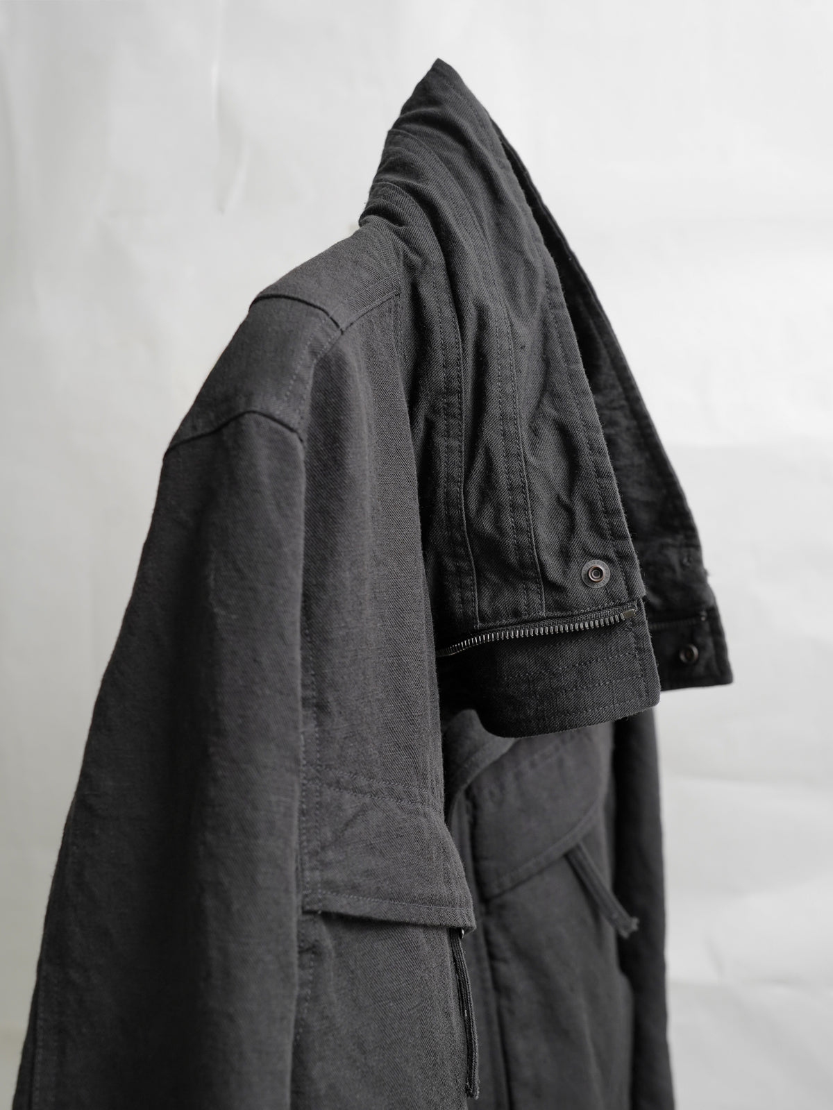 highneck jacket / black (gabardine)