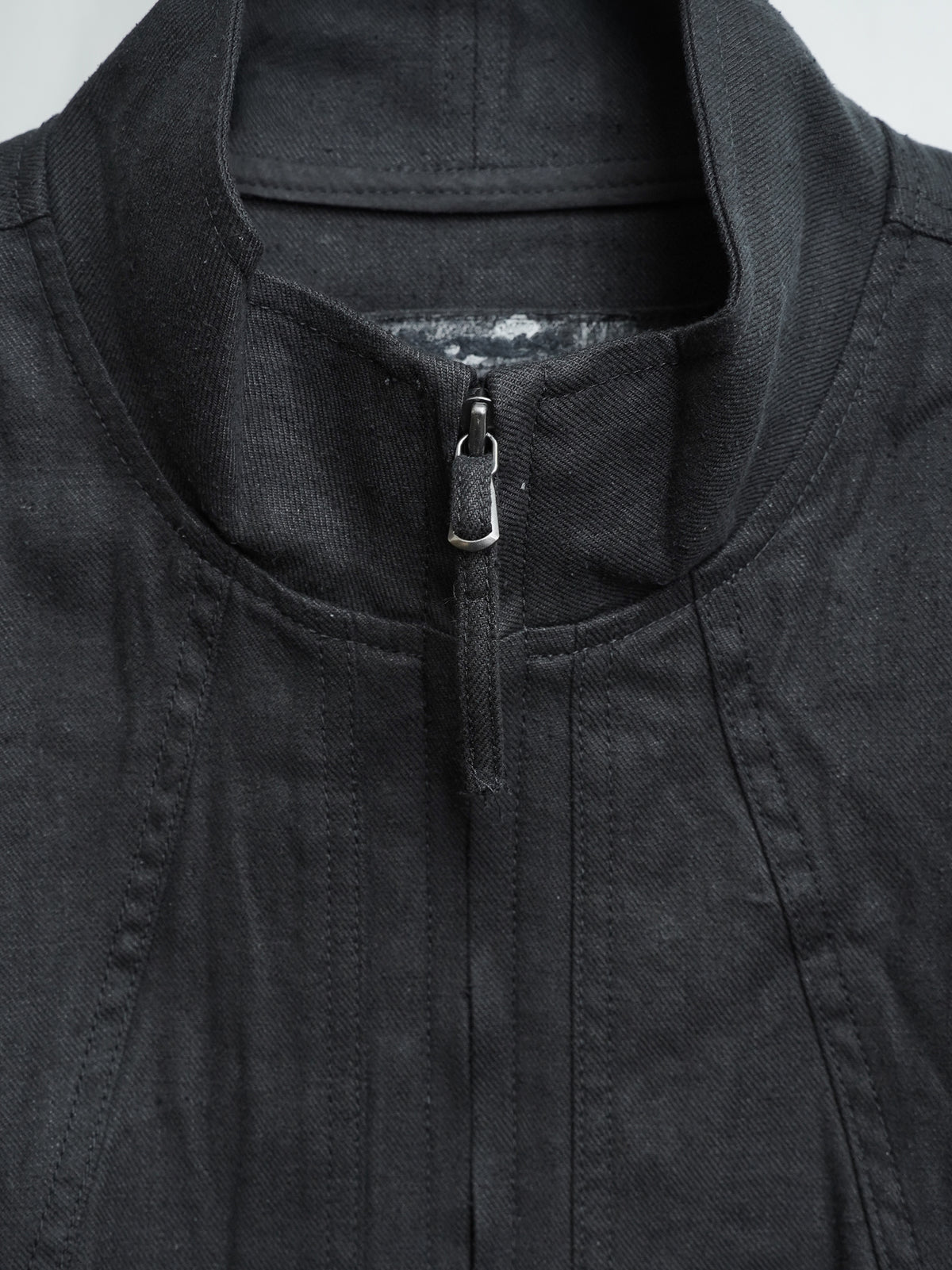 zip up jacket / double black (silk nep)