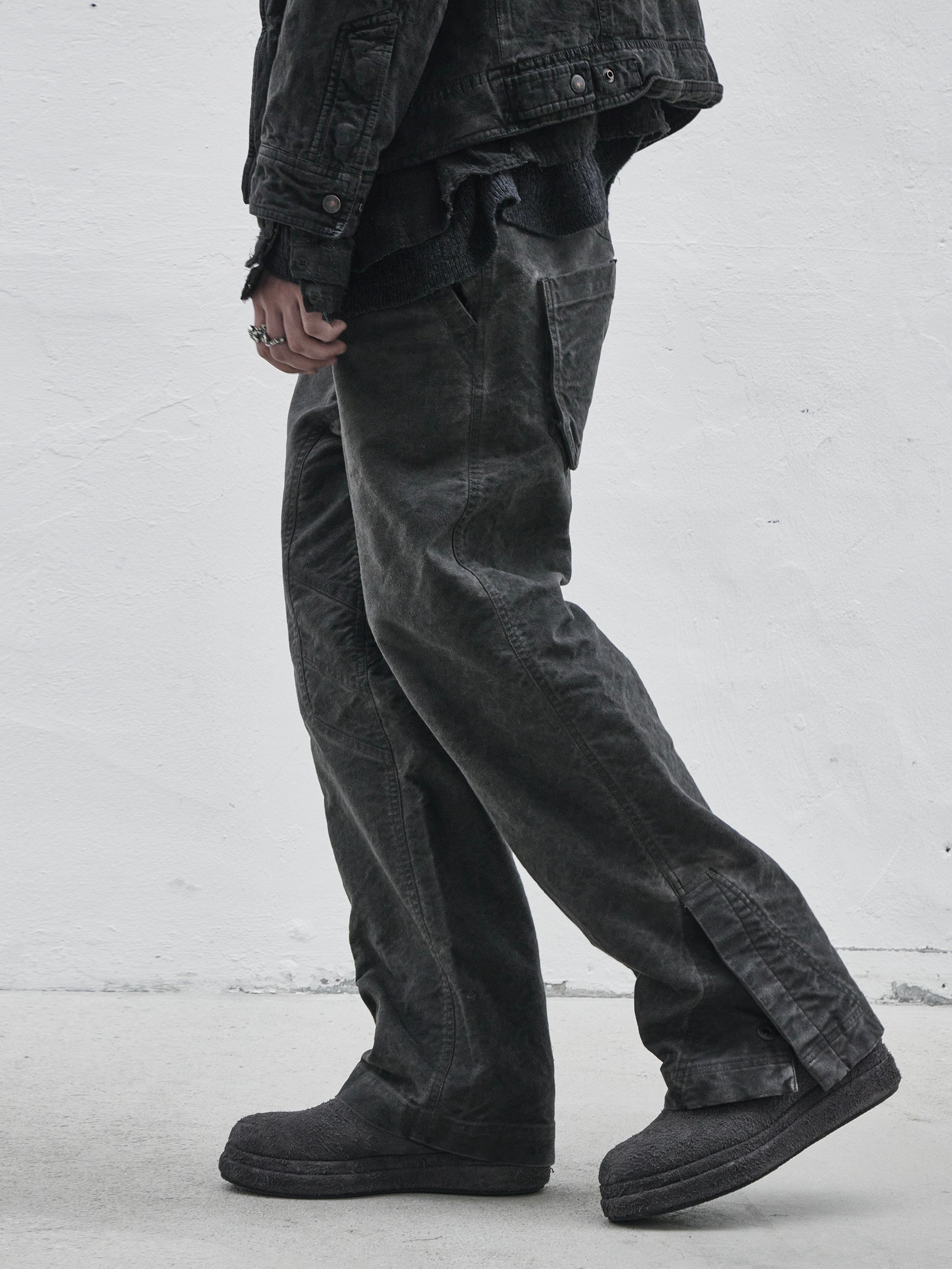 split trousers / slab grey (moleskin)