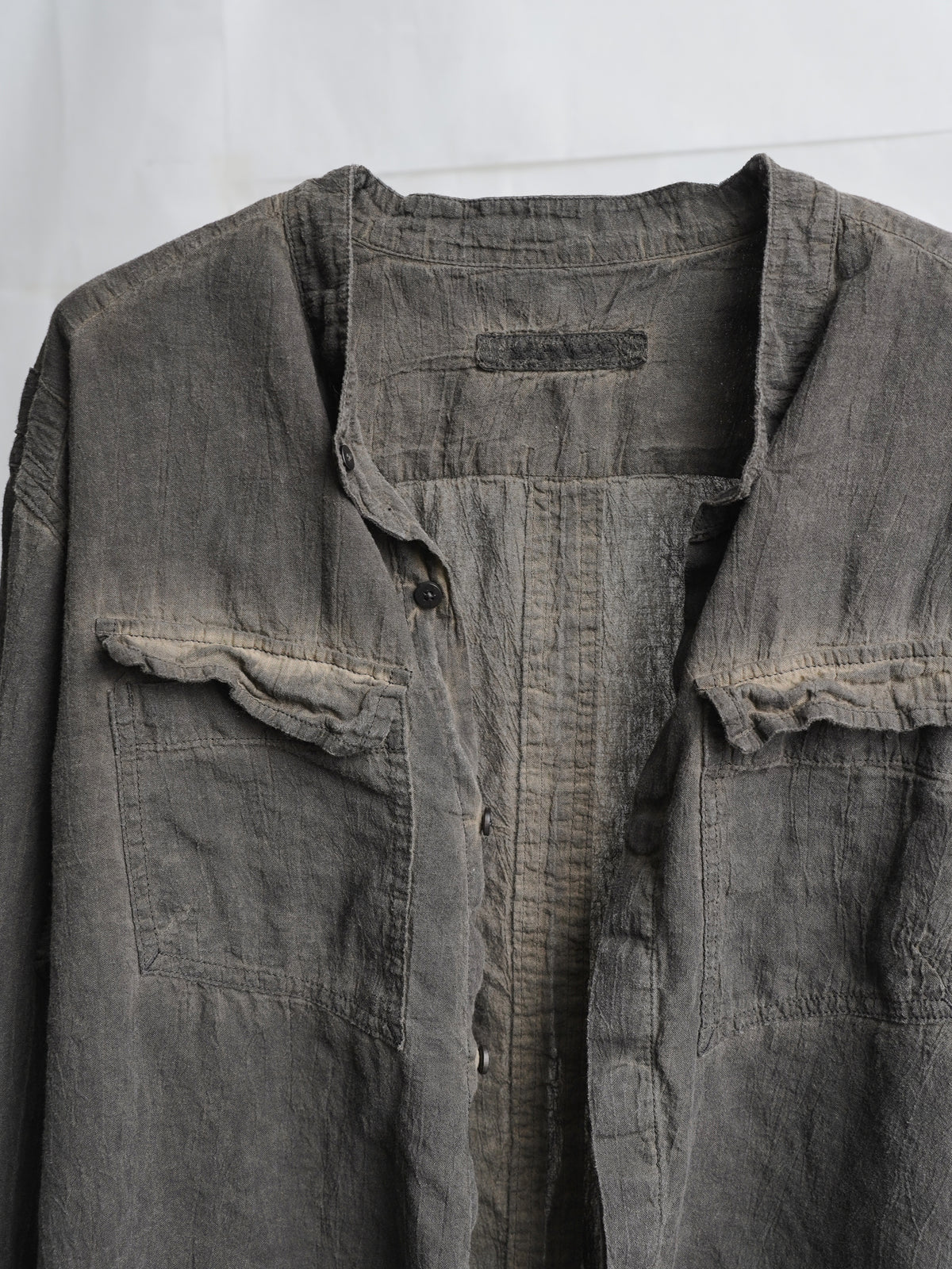 double sleeve field shirt / onion ink (voile)