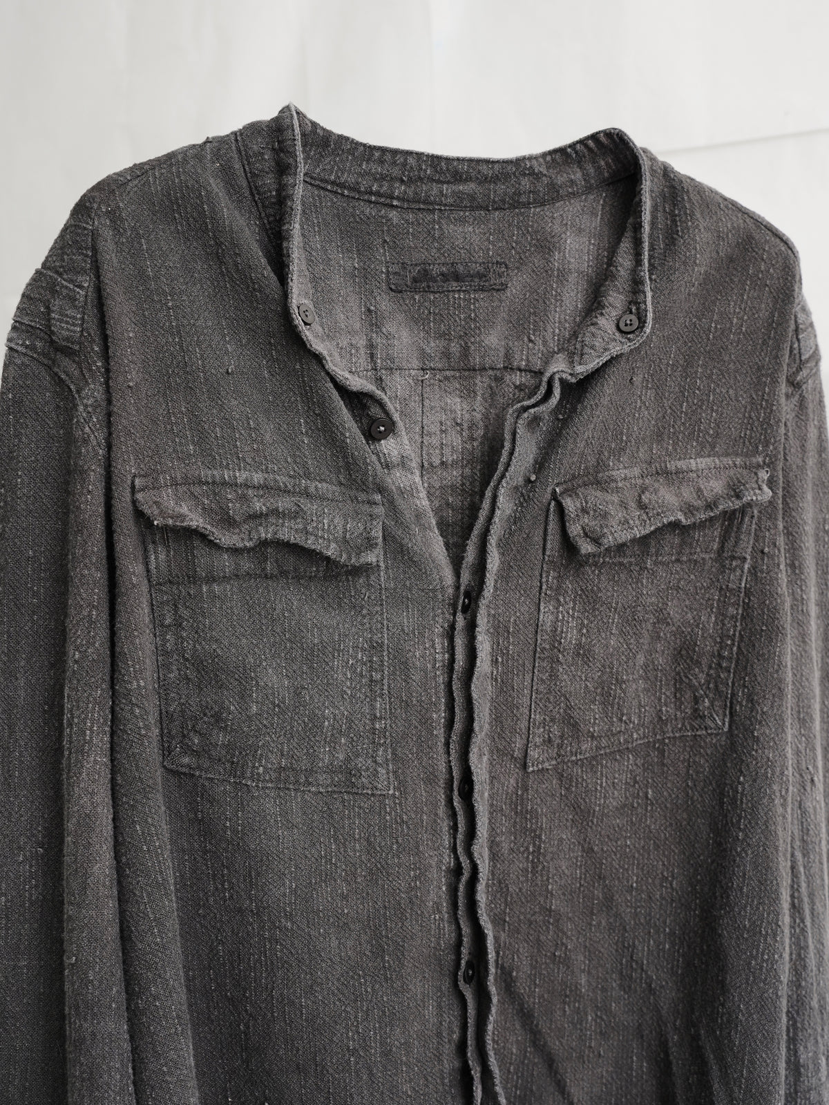 double sleeve field shirt / gallnut ink (slub)
