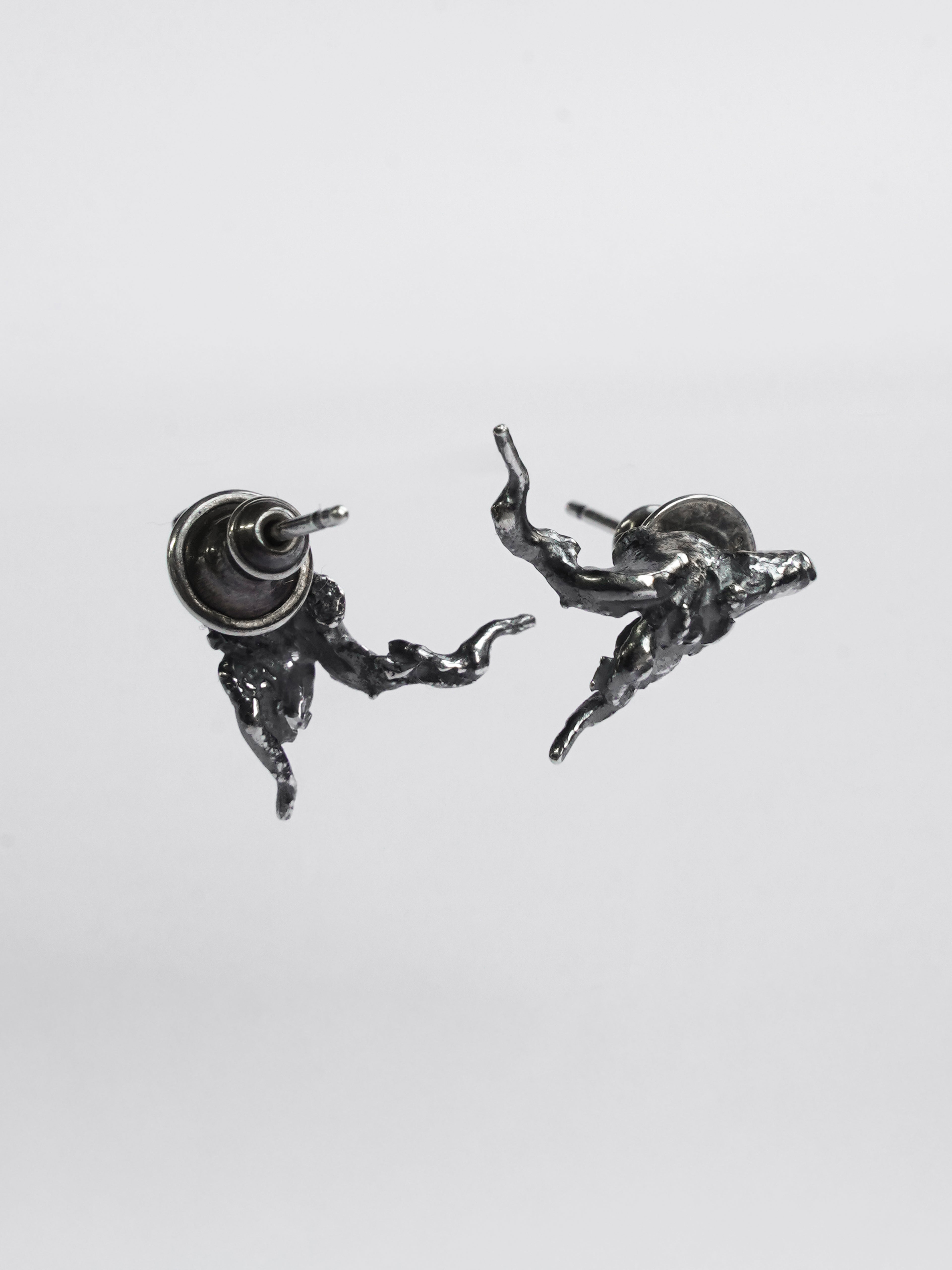 horn earrings / 925 silver