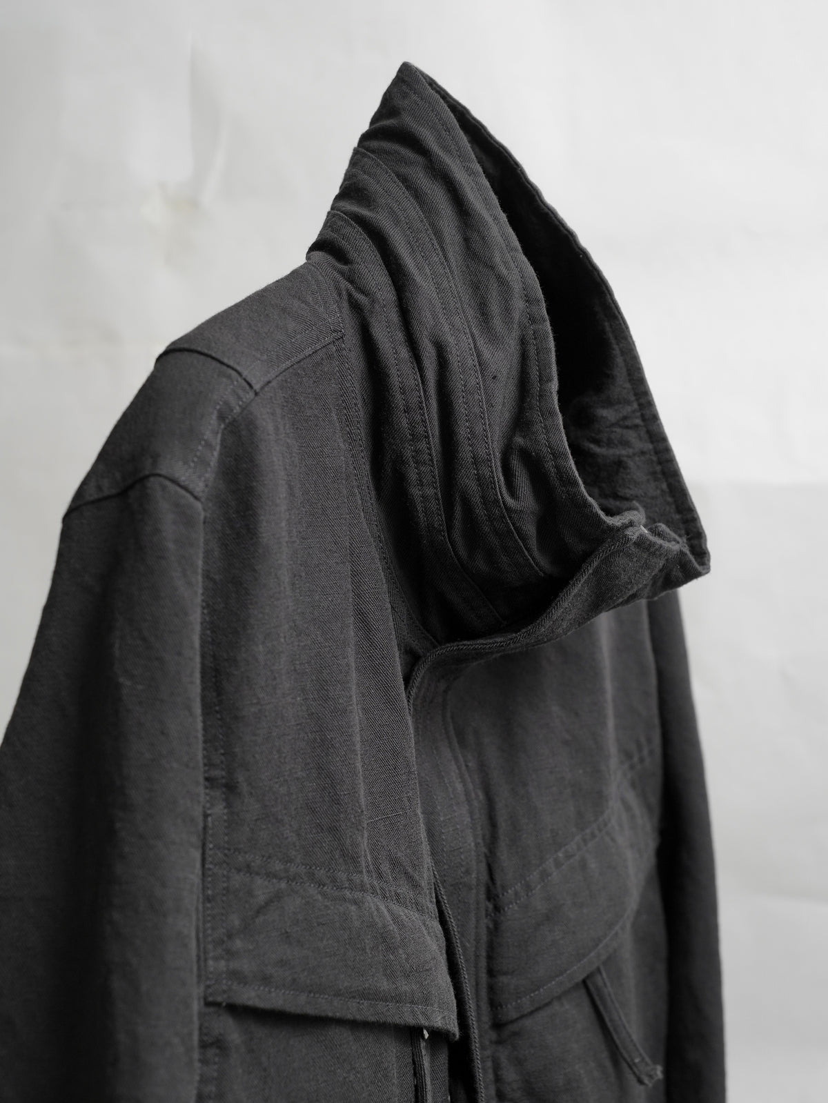 highneck jacket / black (gabardine)