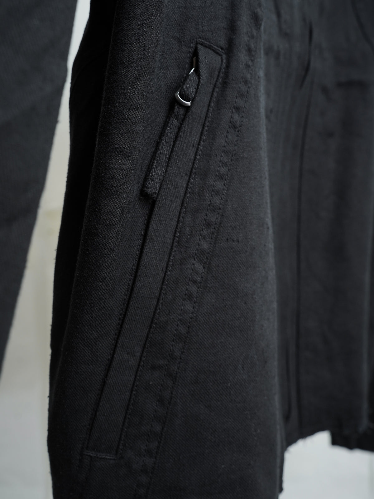 zip up jacket / double black (silk nep)