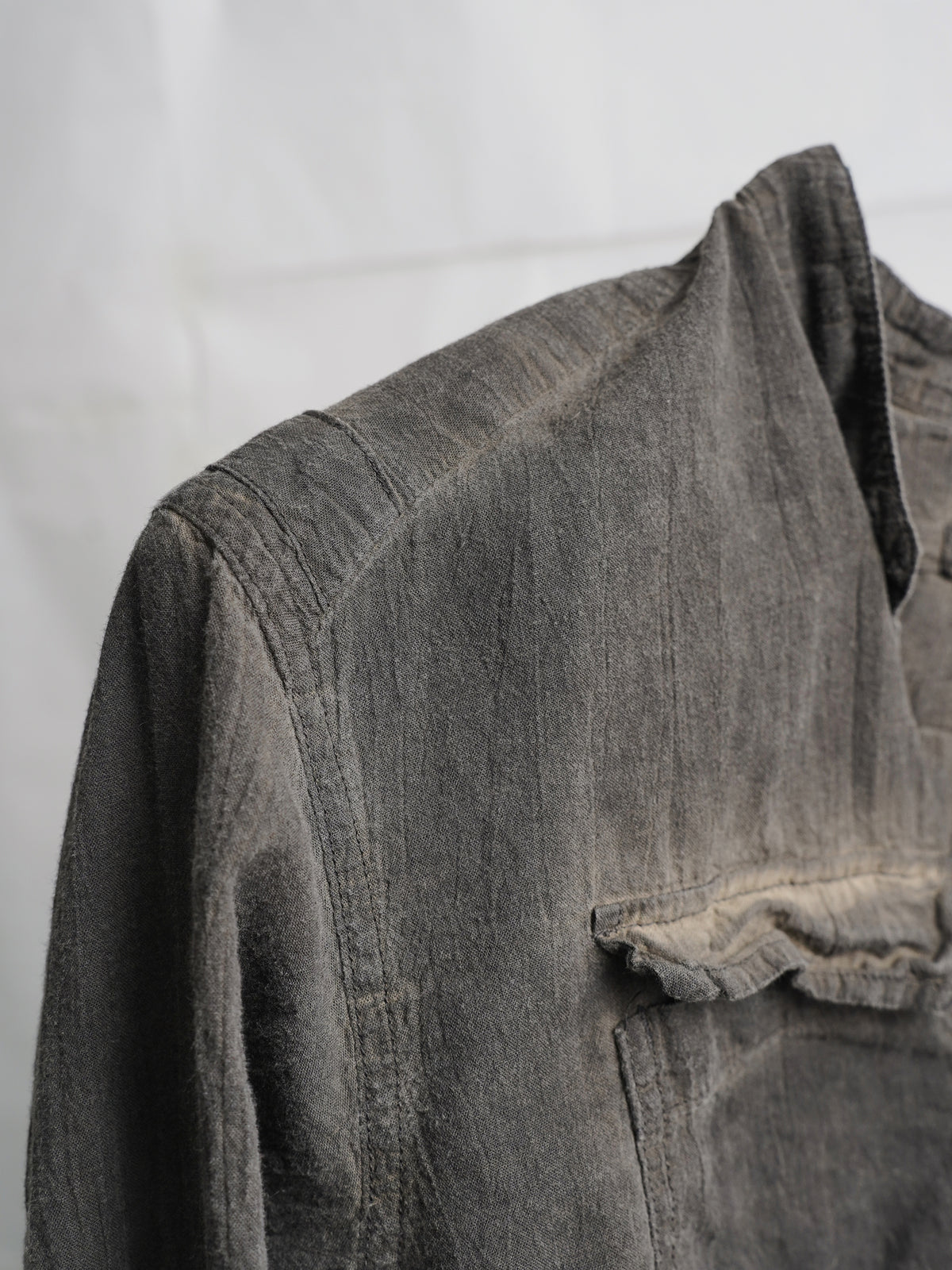 double sleeve field shirt / onion ink (voile)