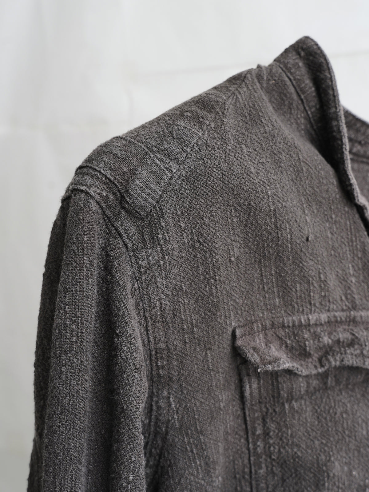 double sleeve field shirt / gallnut ink (slub)