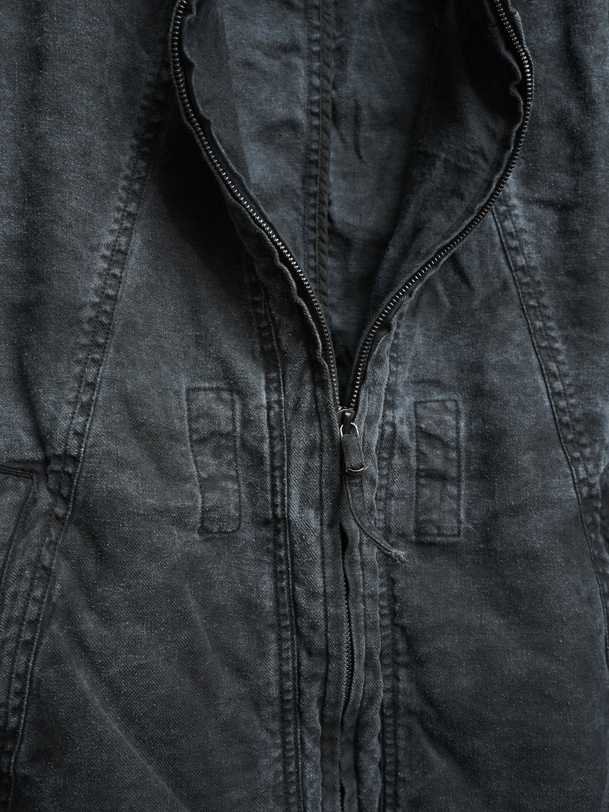 zip up jacket / indigo ink (silk nep)