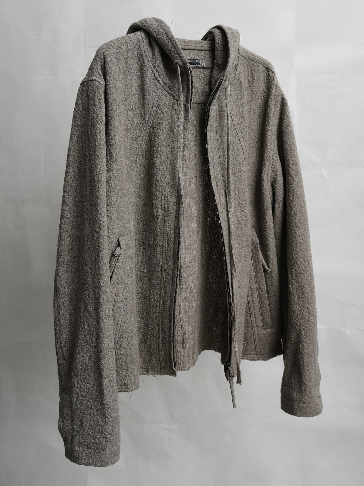 hooded jacket / taupe (wool)