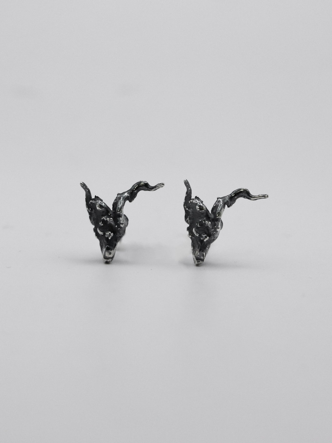 horn earrings / 925 silver