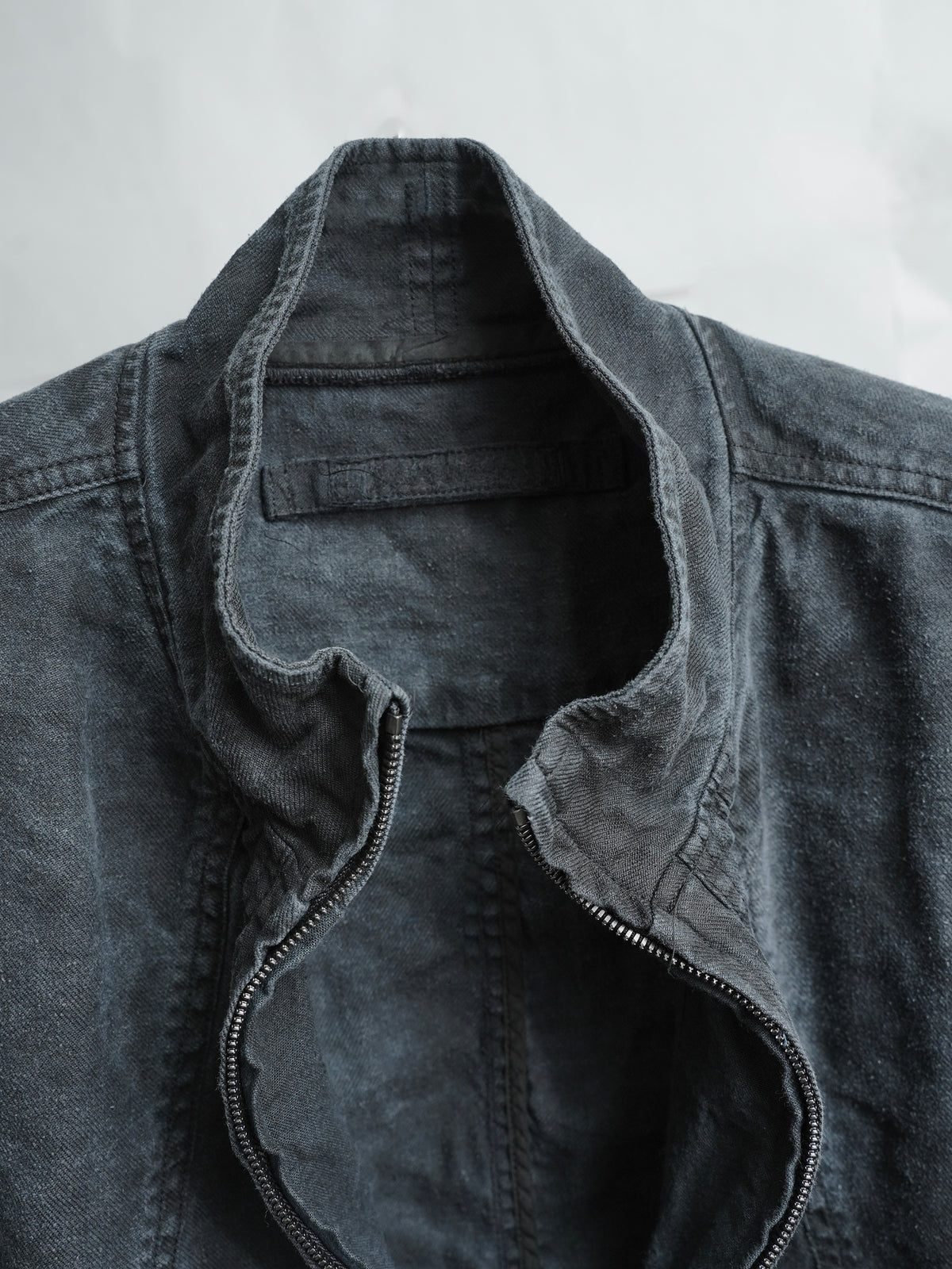 zip up jacket / indigo ink (silk nep)