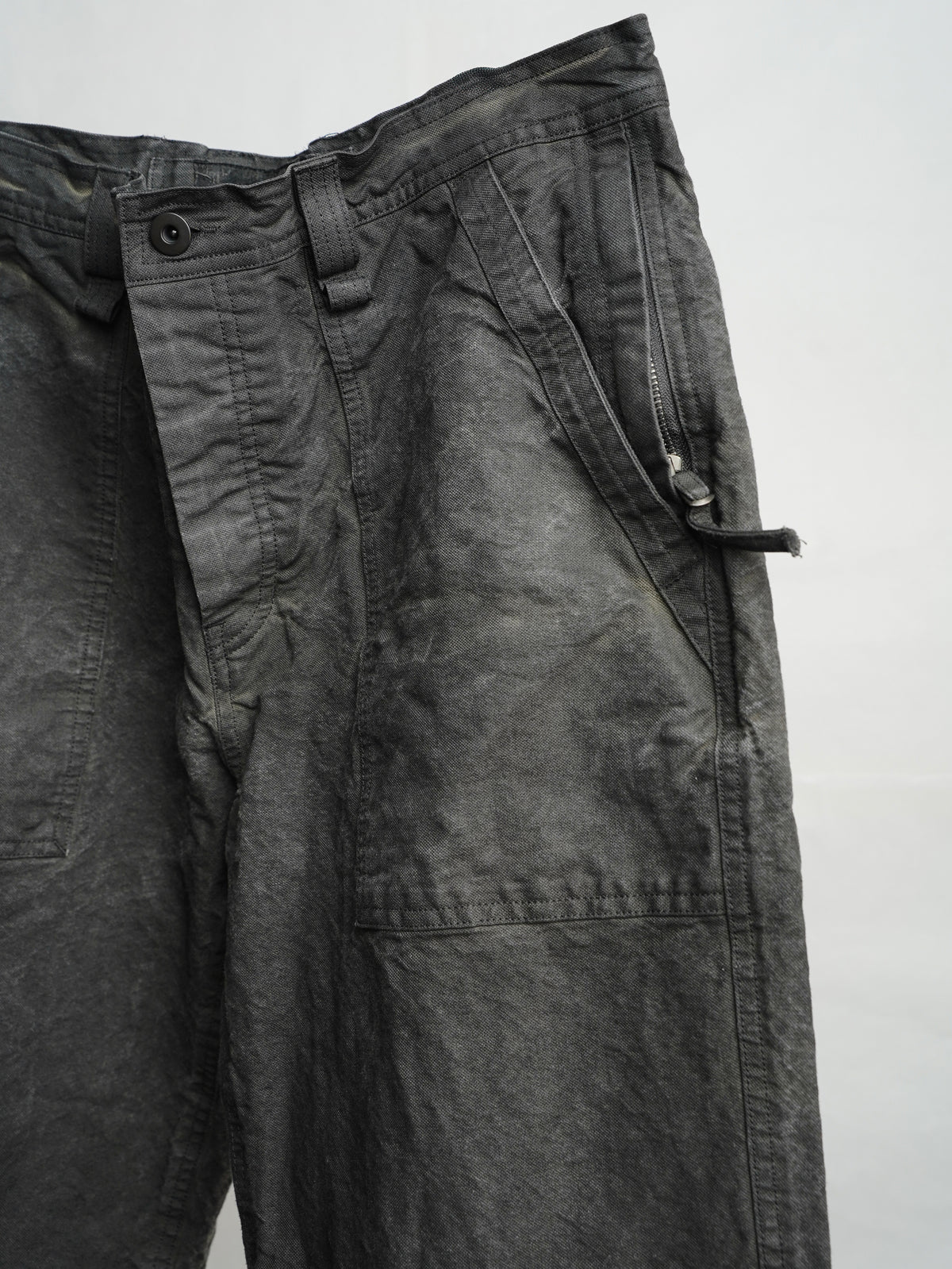 fatigue zipper trousers / onion ink (duck)