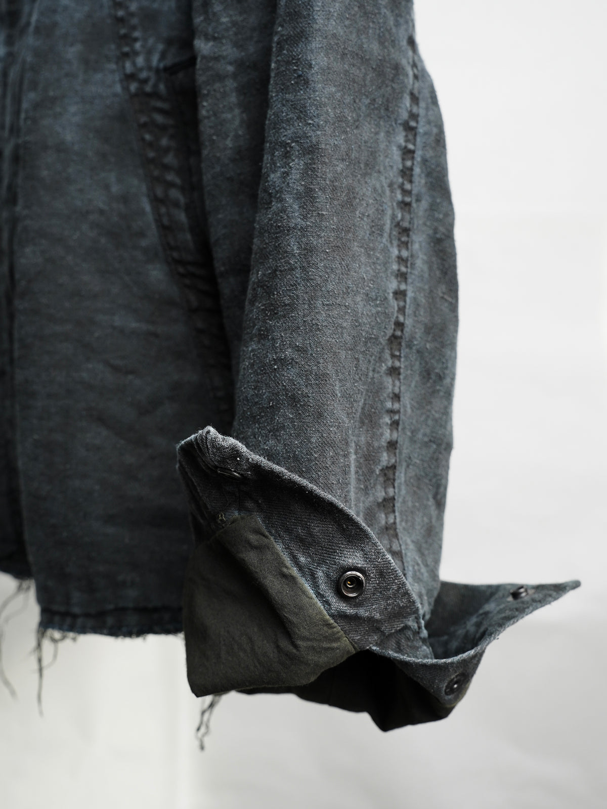 zip up jacket / indigo ink (silk nep)
