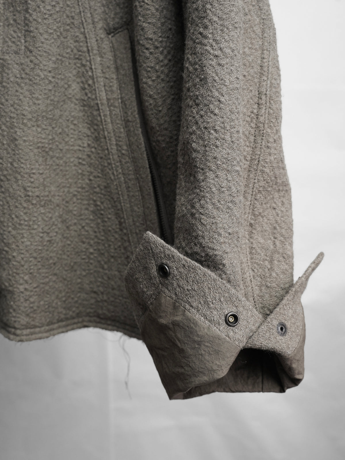 hooded jacket / taupe (wool)