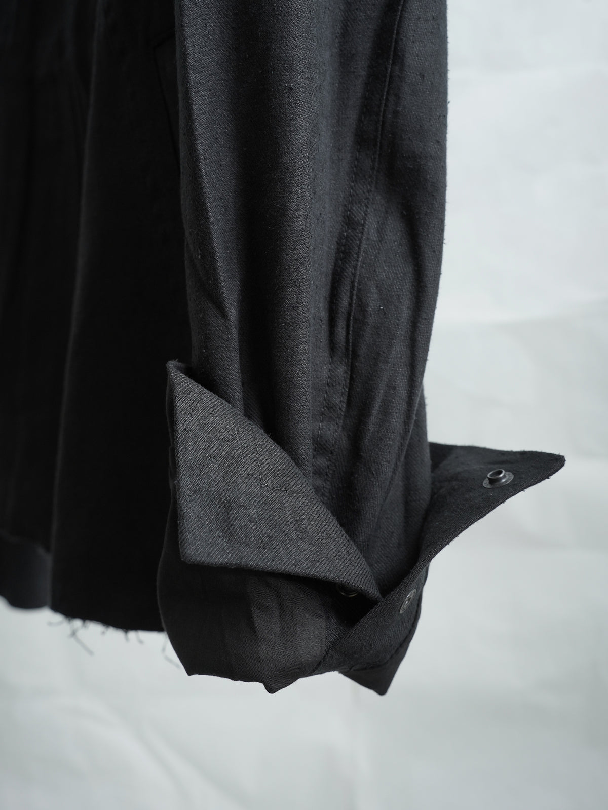 zip up jacket / double black (silk nep)