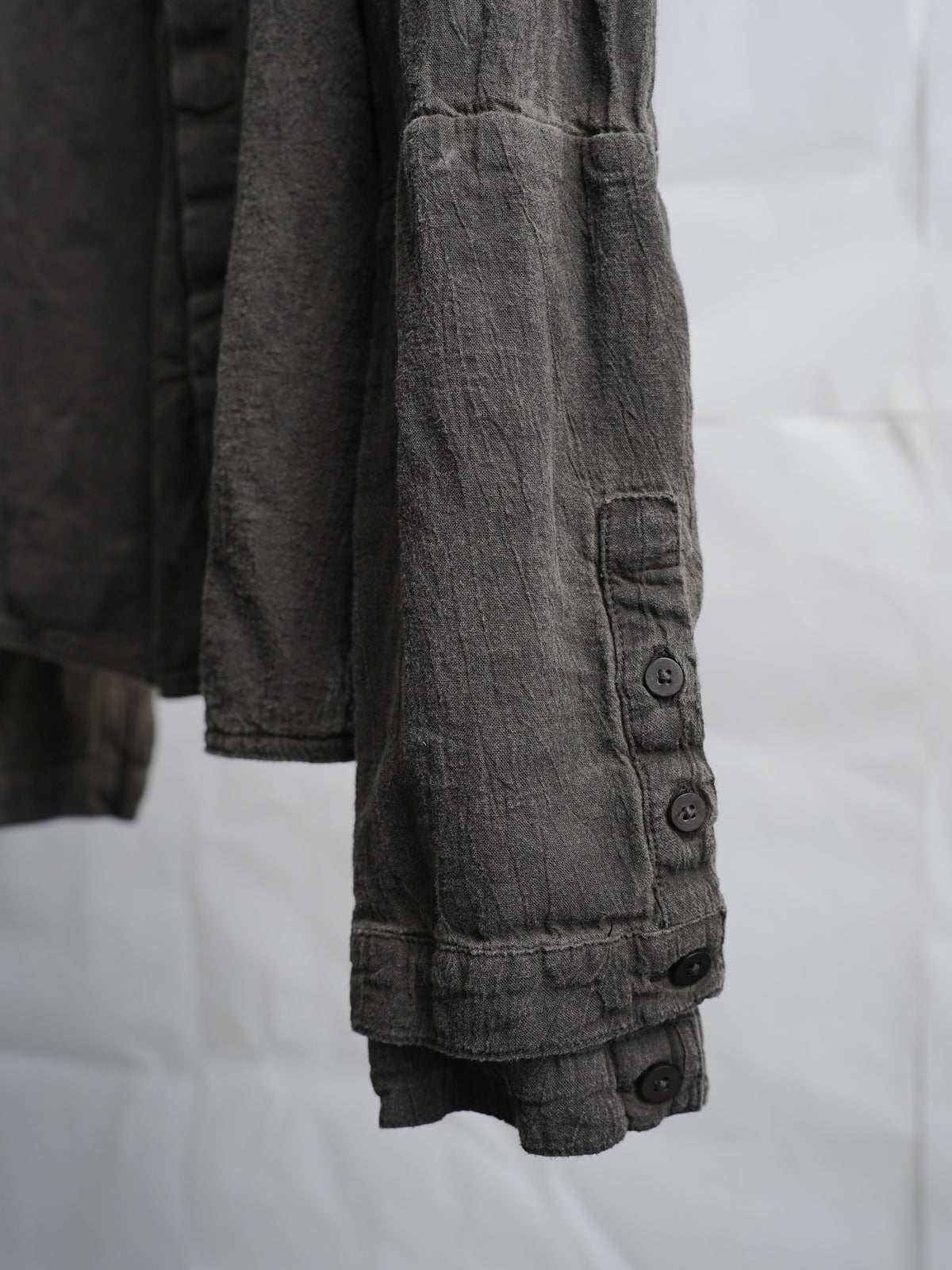 double sleeve field shirt / onion ink (voile)