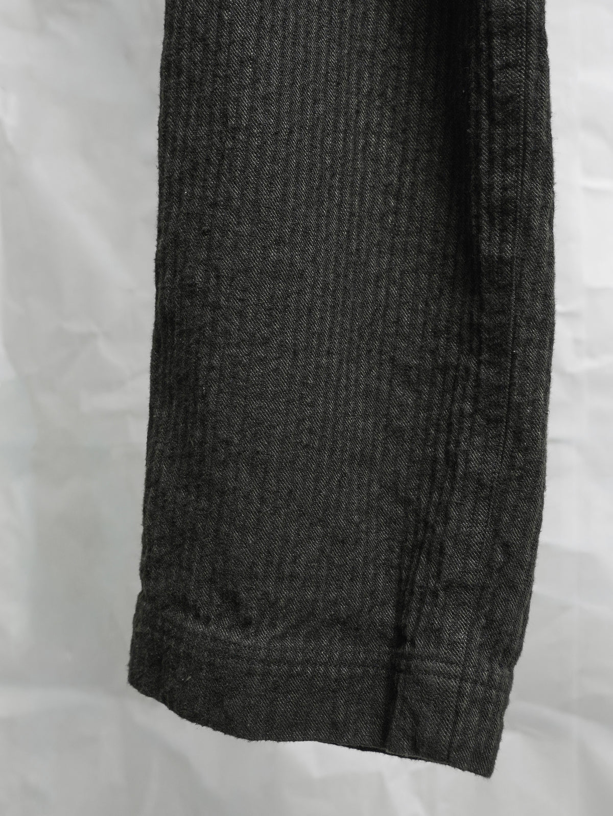 zipper trousers / moss green