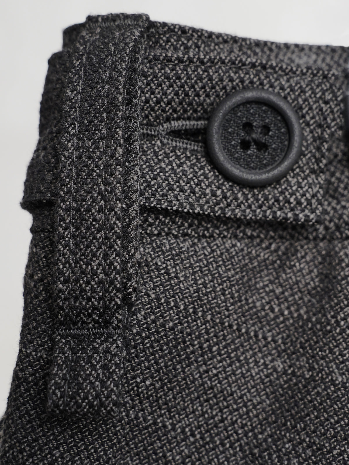 zipper trousers / slub grey