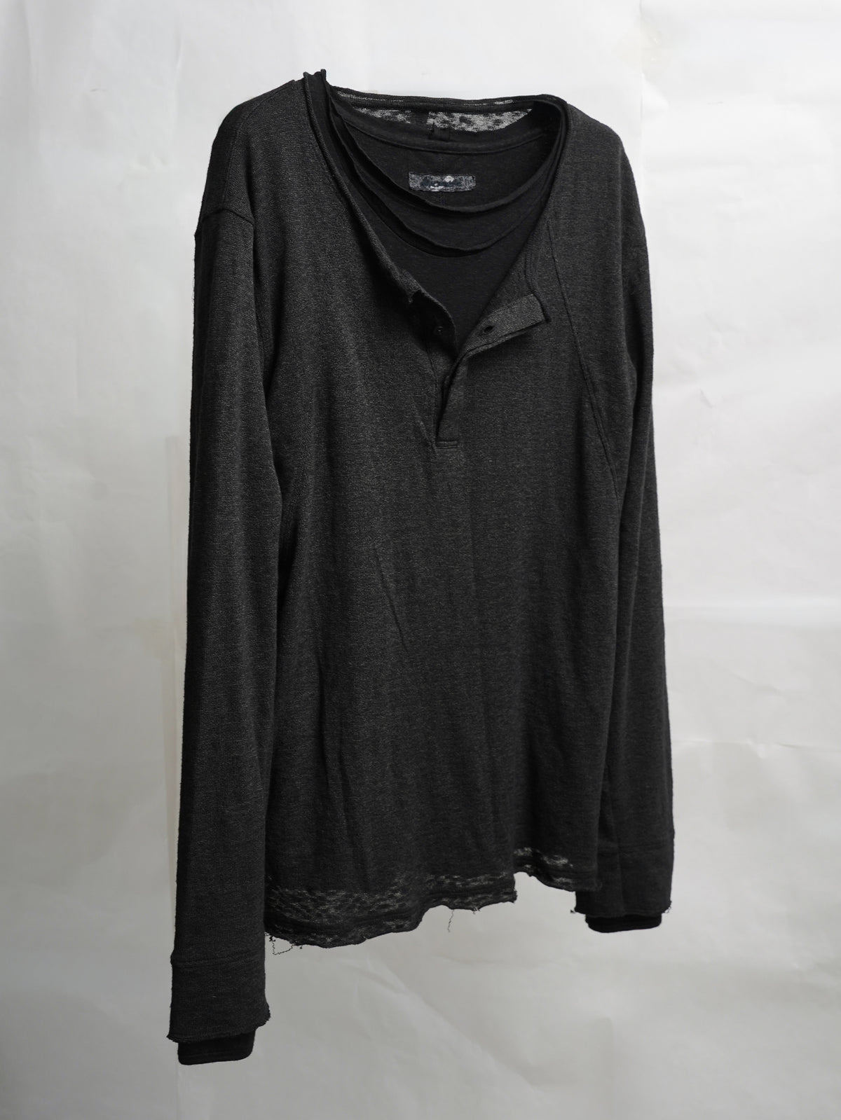 double neck longsleeve / black
