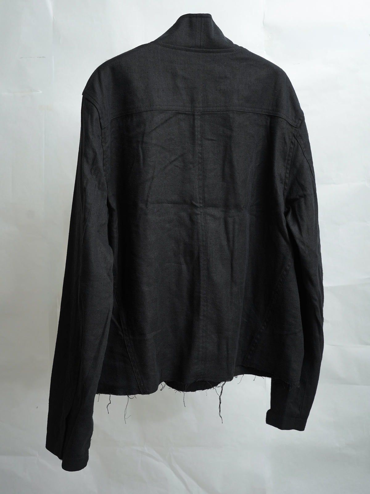 zip up jacket / double black (silk nep)