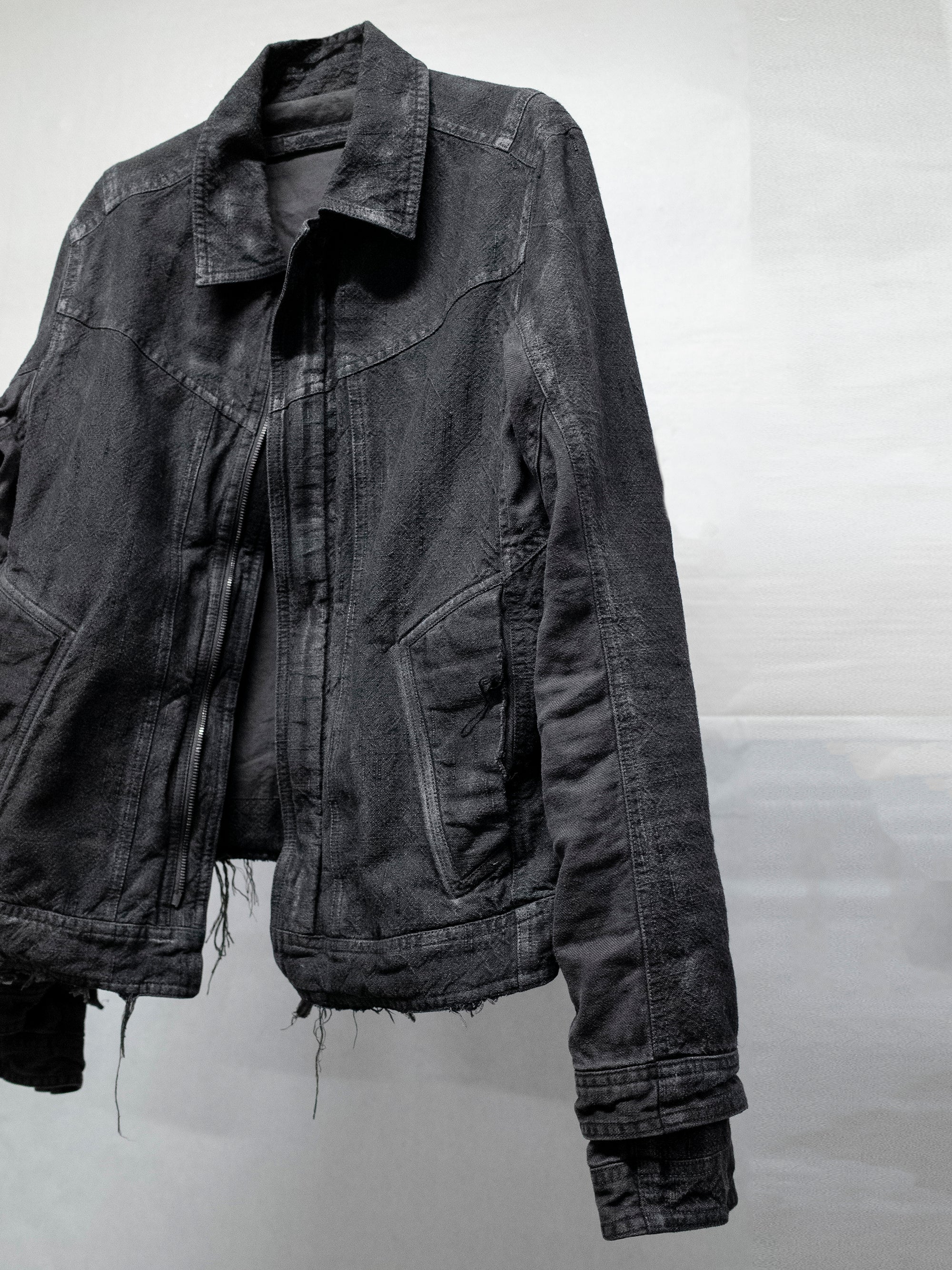 PELLICULE ribbon gather lib blouson グレー PELLICULE ribbon gather lib blouson グレー
