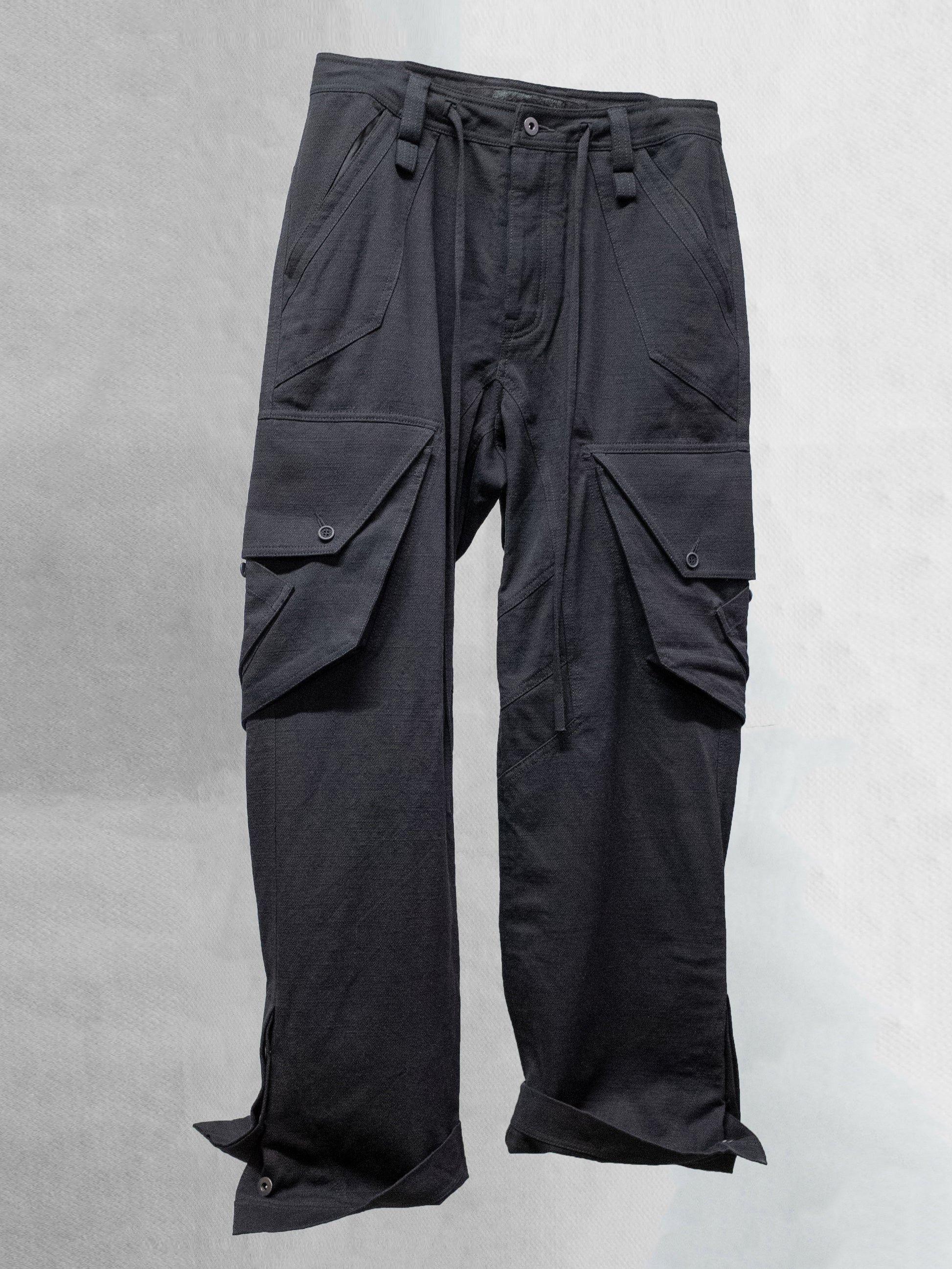 blackmerle_fw24_cargopants_slubblack