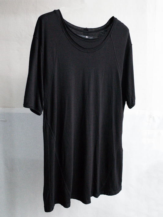 double neck tee / black