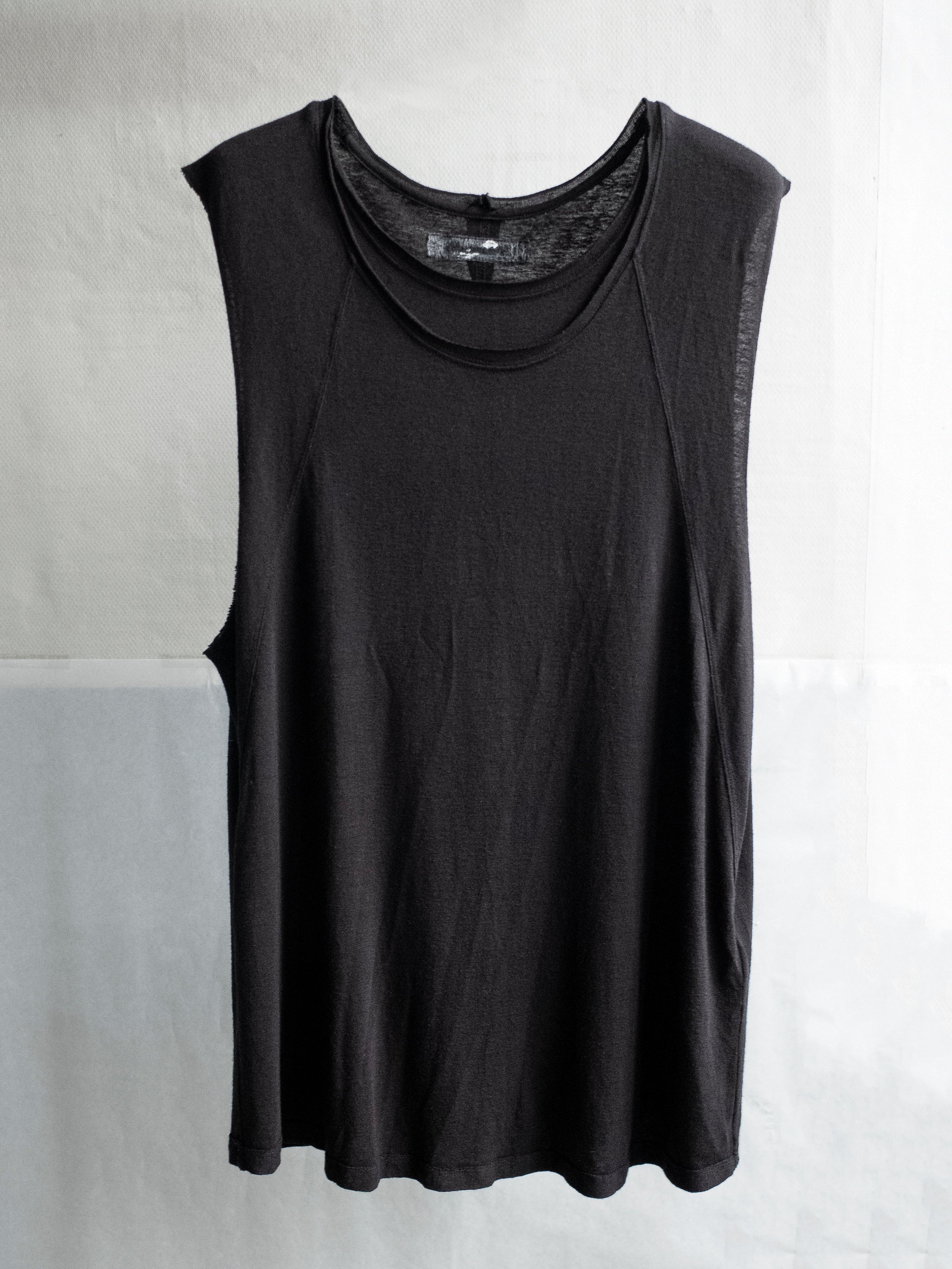 double neck tank / black