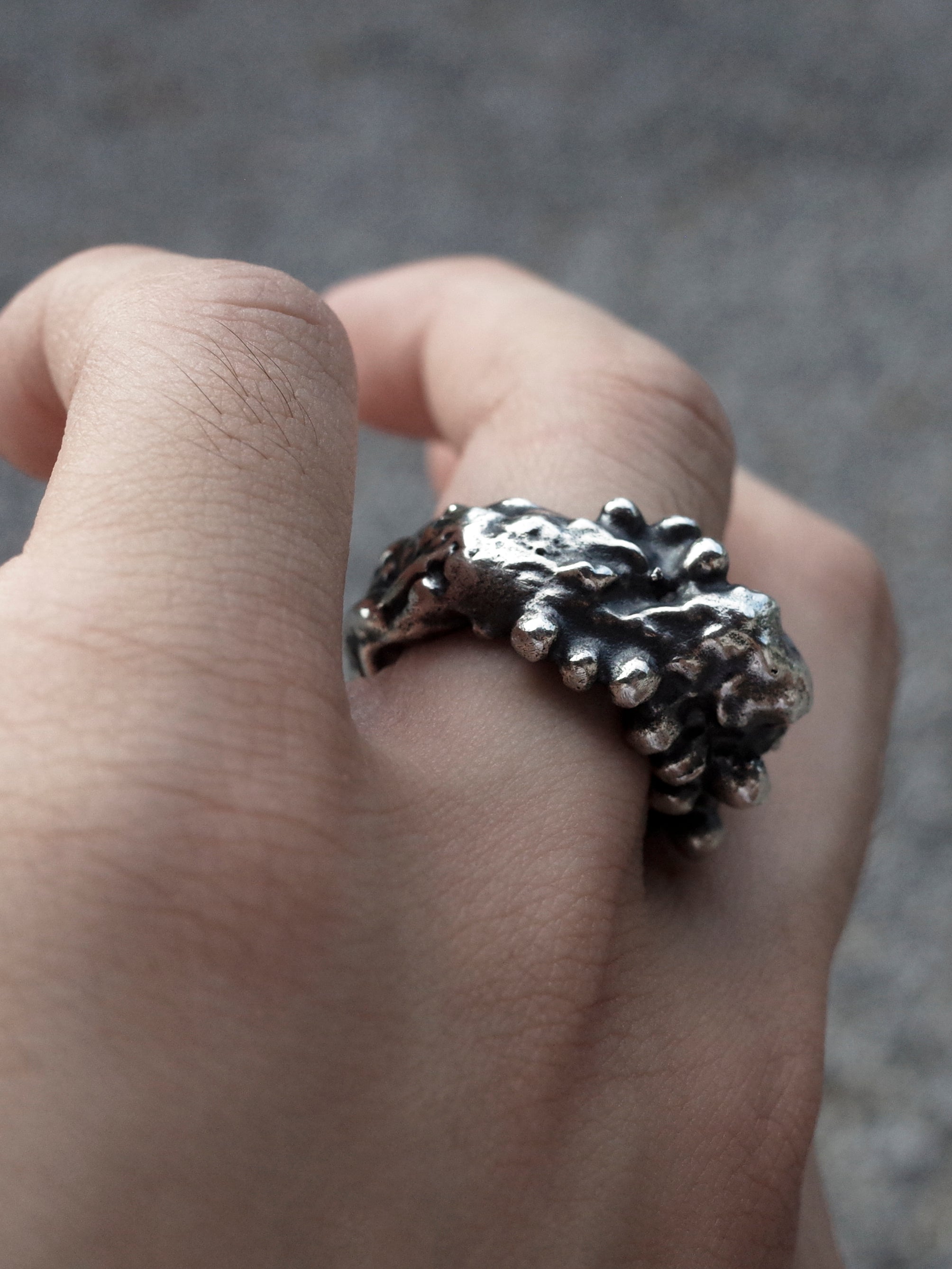 bubble ring / 925 silver