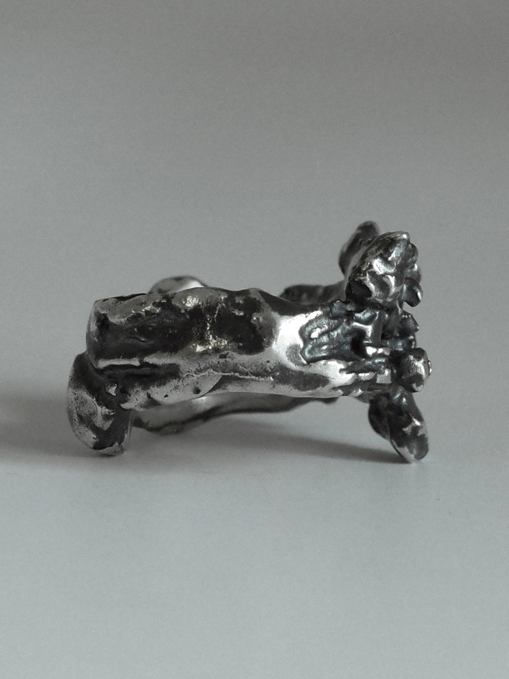bark ring / 925 silver