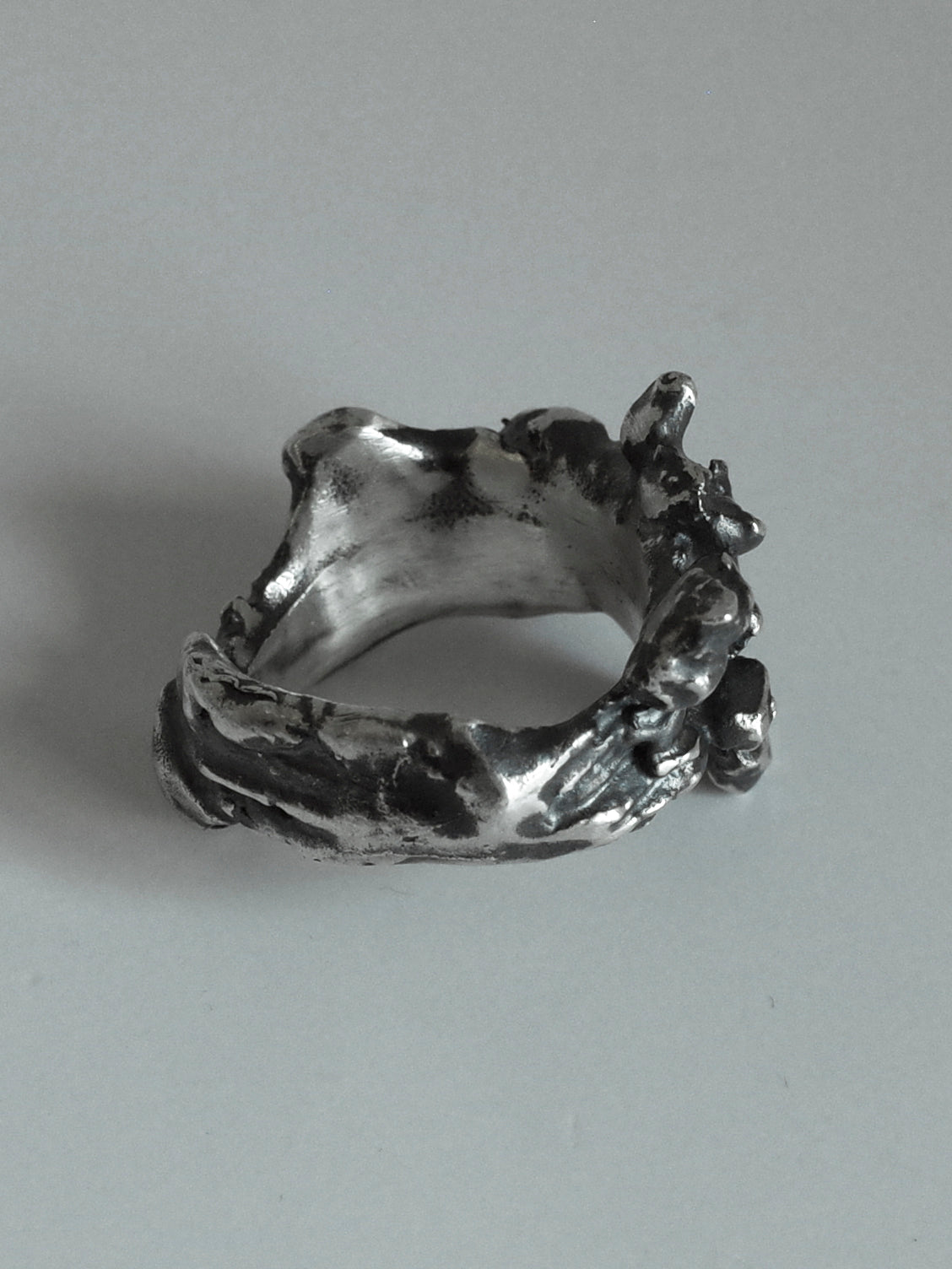 bark ring / 925 silver