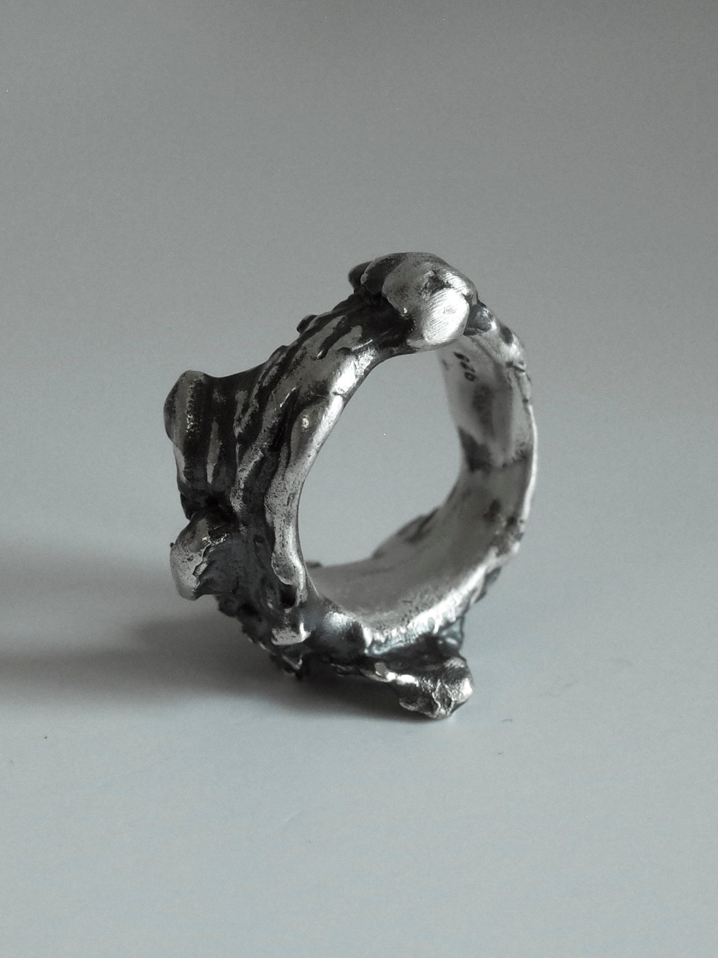 bark ring / 925 silver