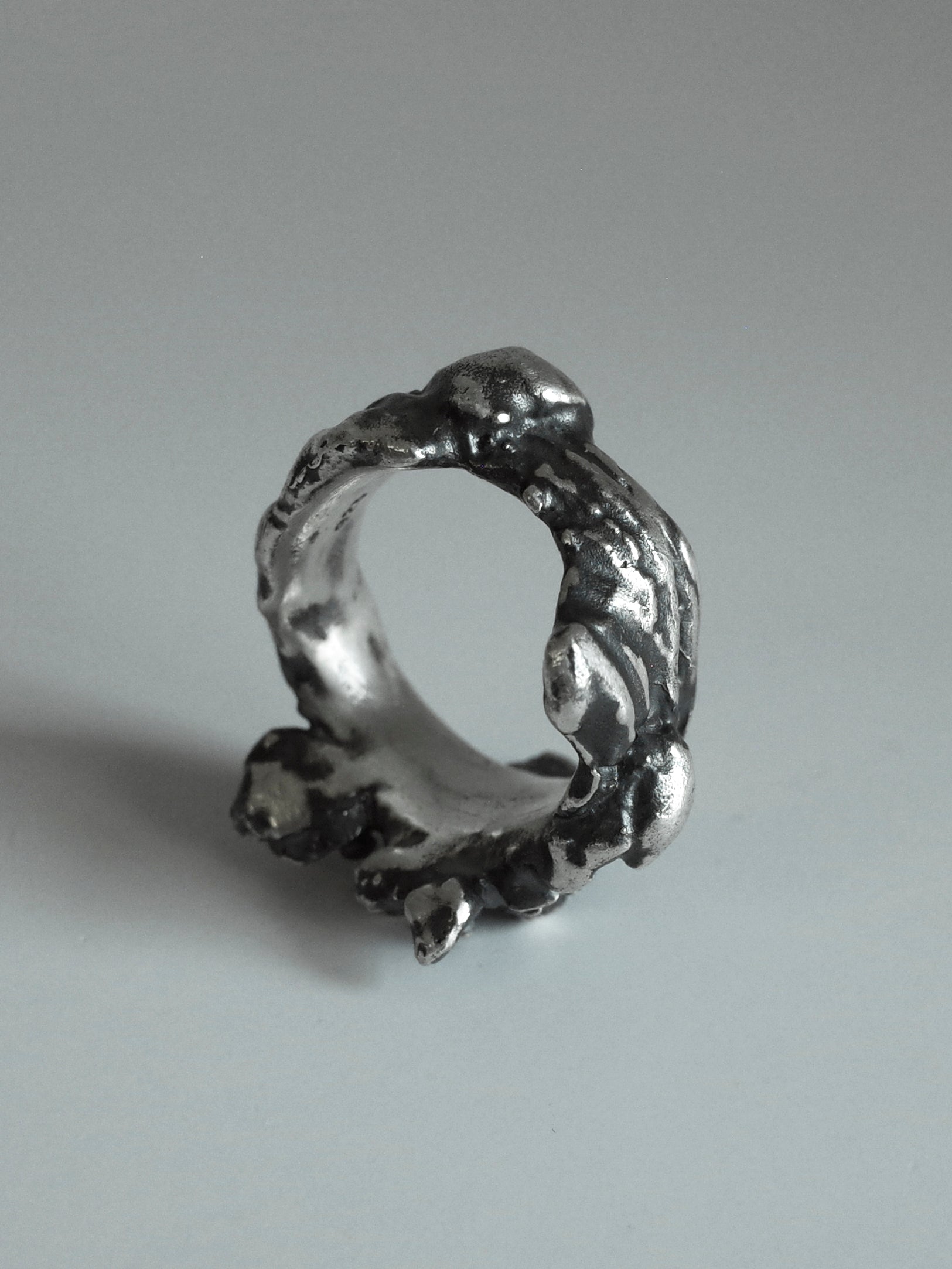 bark ring / 925 silver