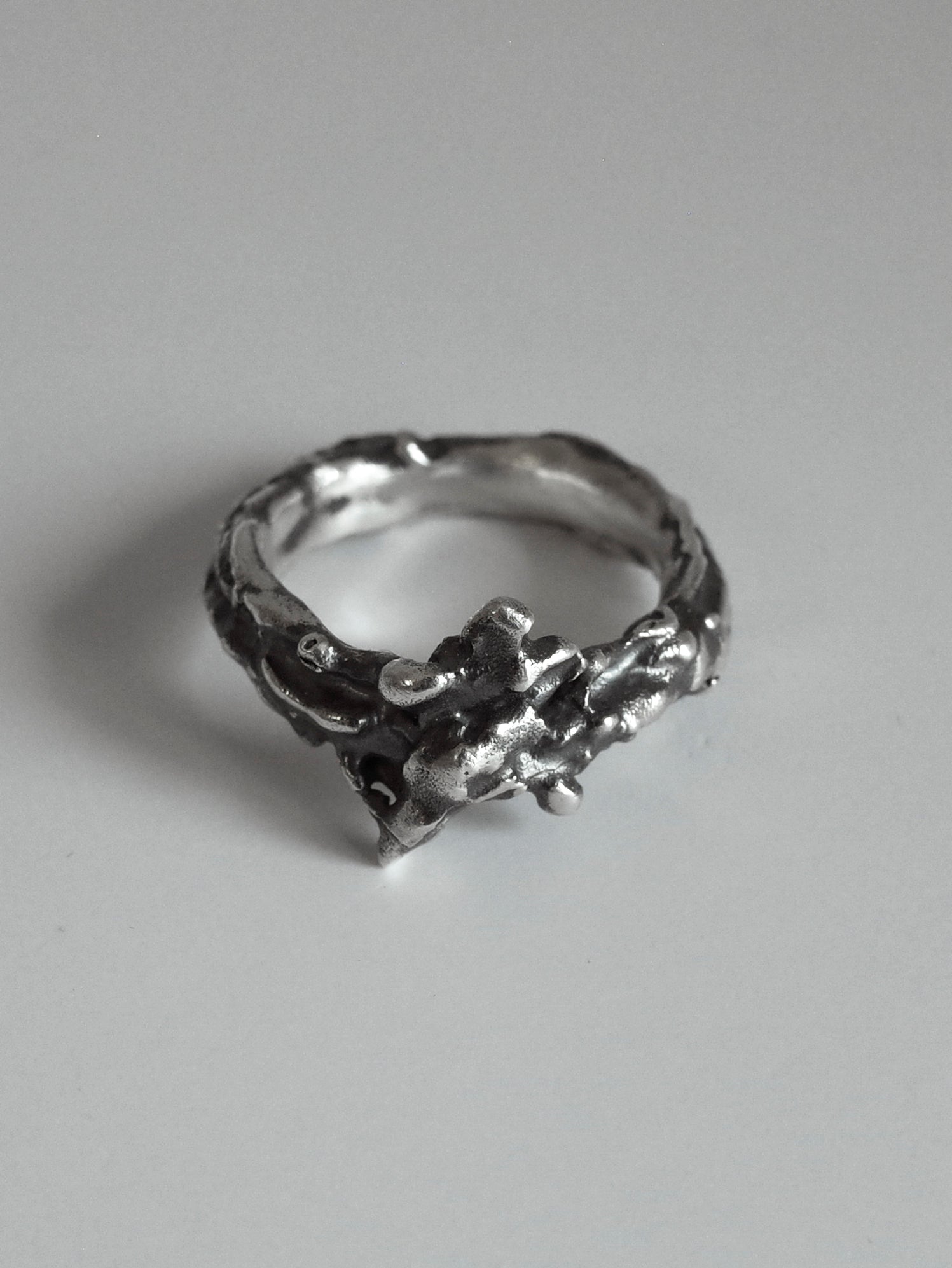 horn ring / 925 silver