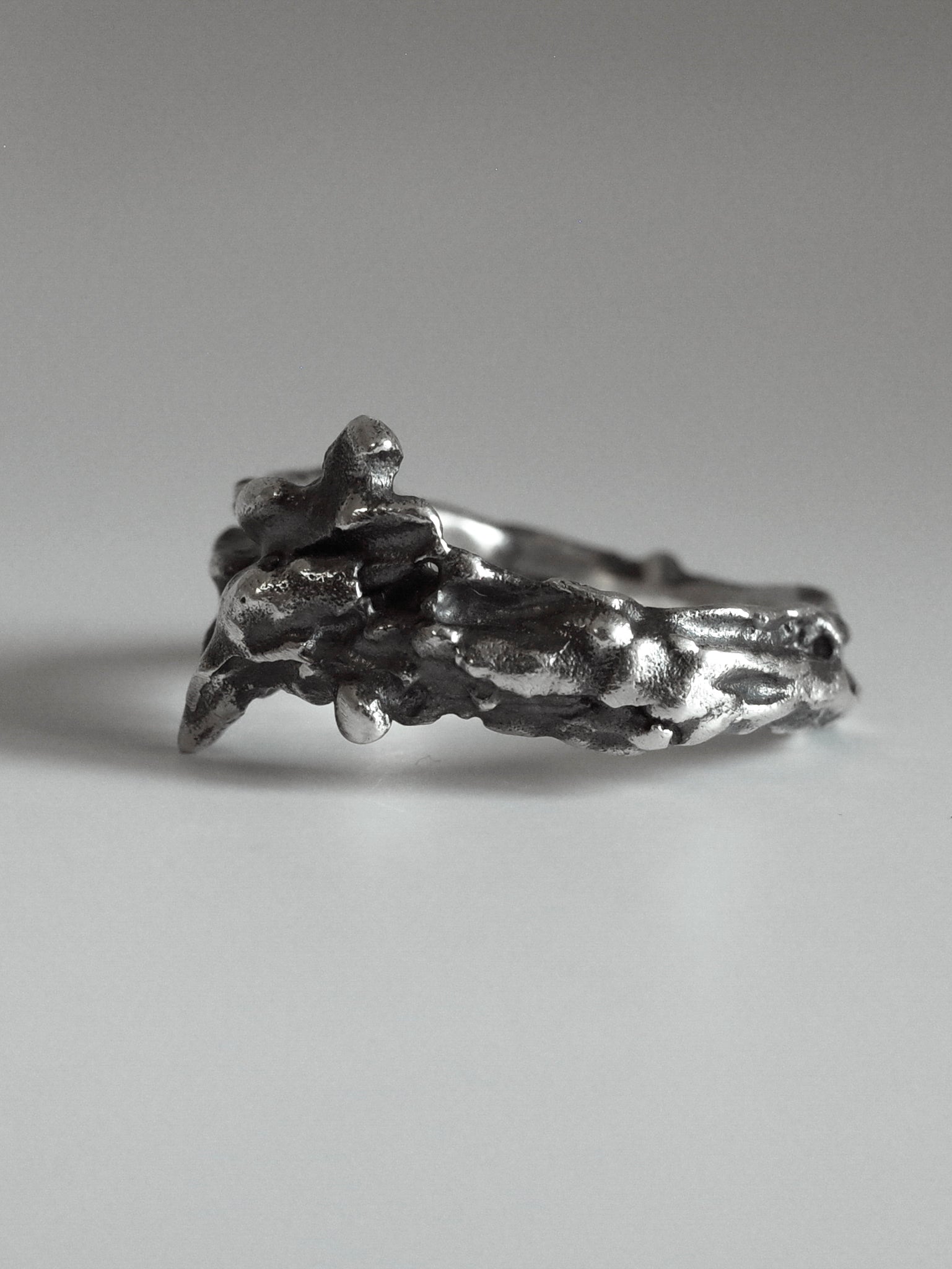 horn ring / 925 silver