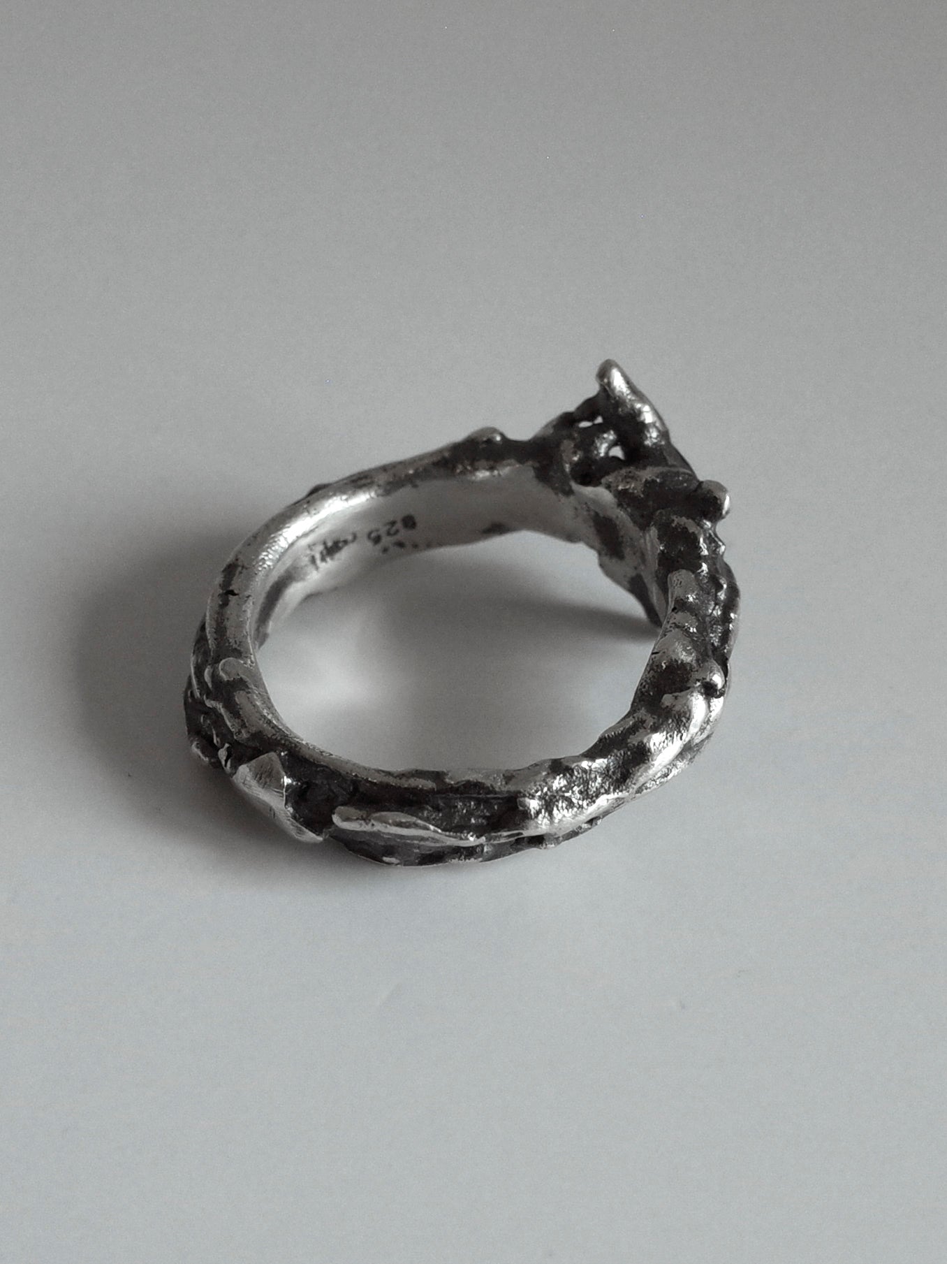 horn ring / 925 silver