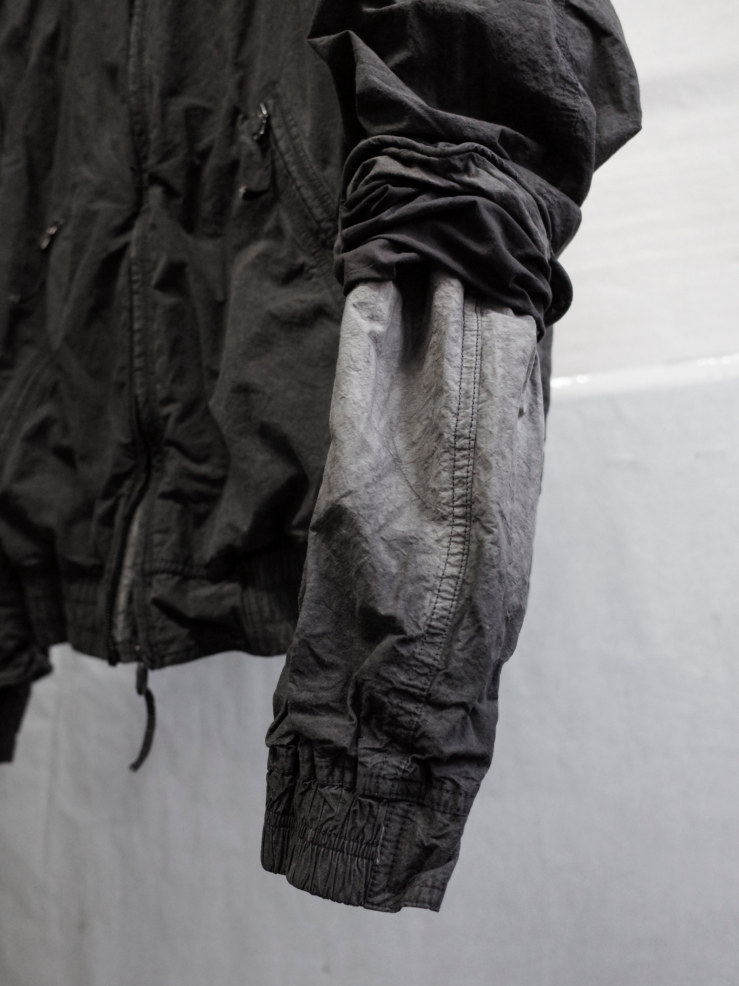 double sleeve bomber / slab grey (t.w.)