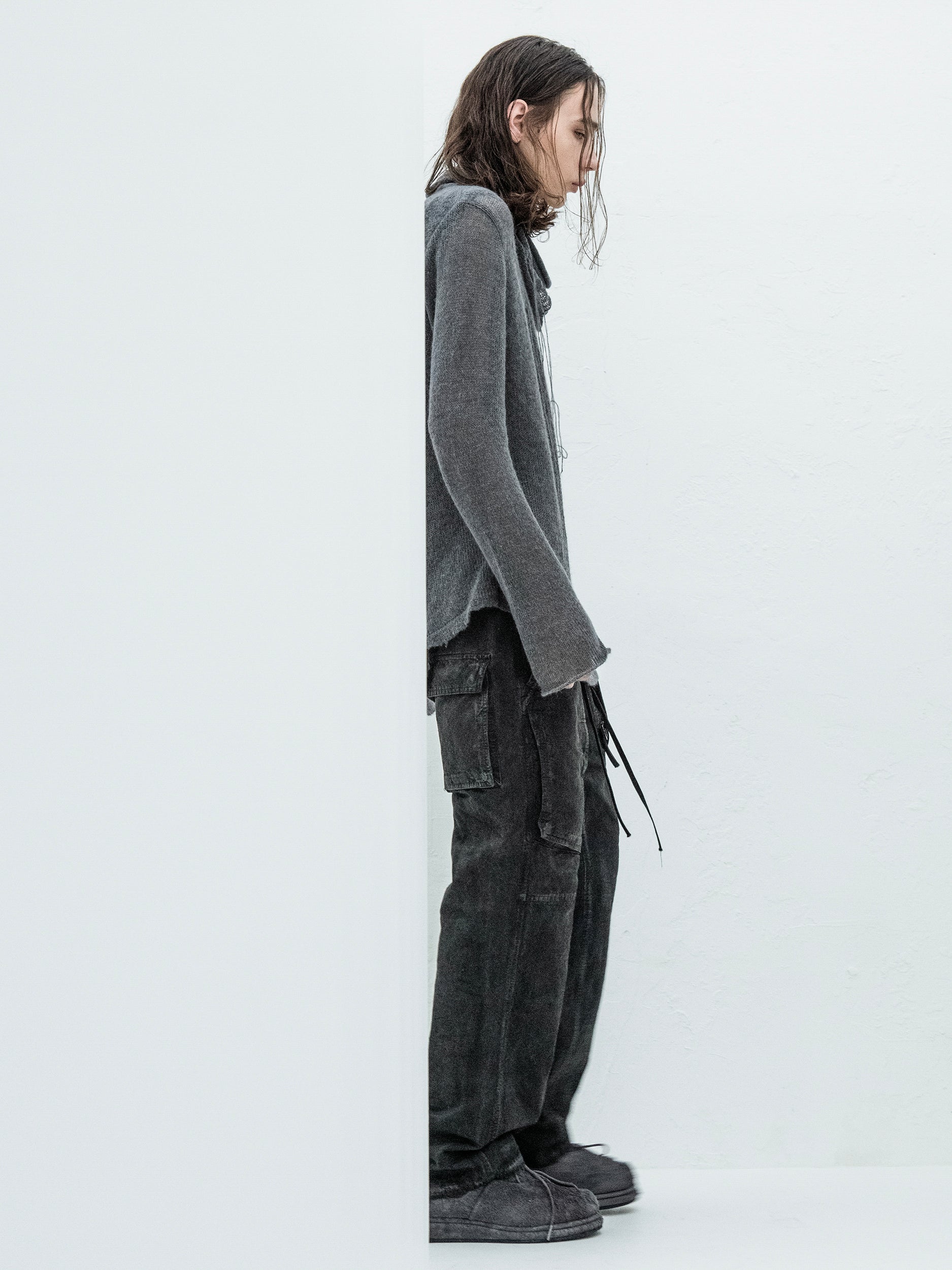 fatigue drawstring pants / slab grey