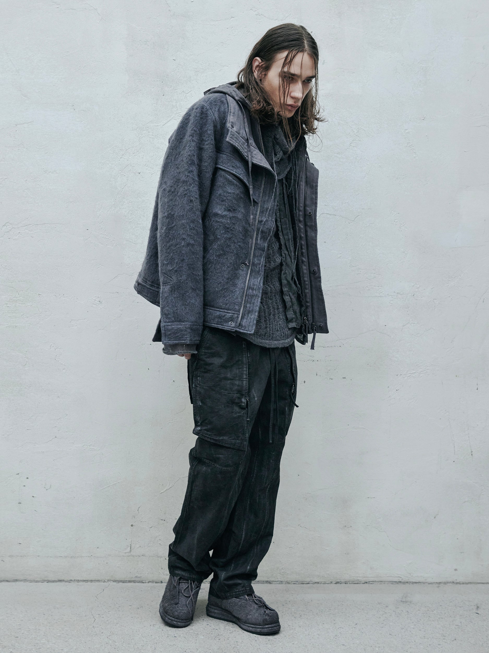 mohair jacket / grey