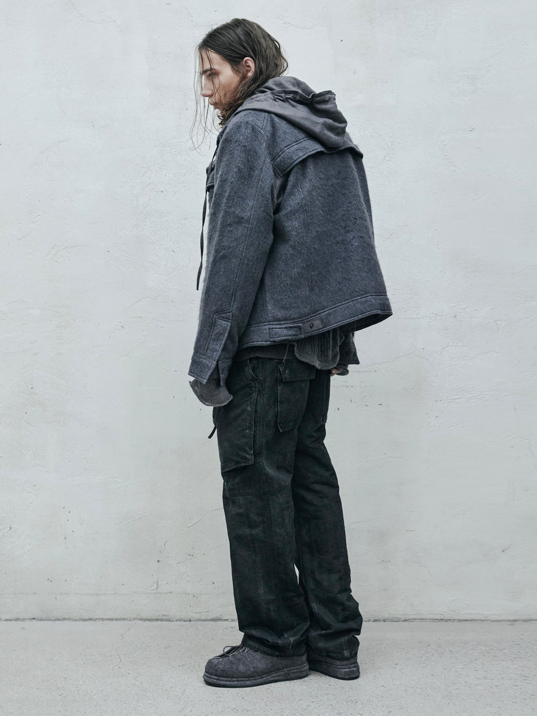 mohair jacket / grey