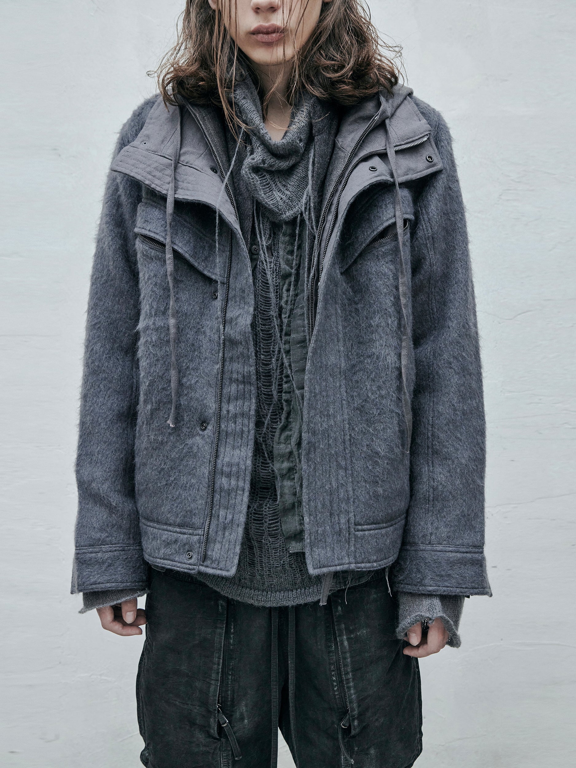 mohair jacket / grey