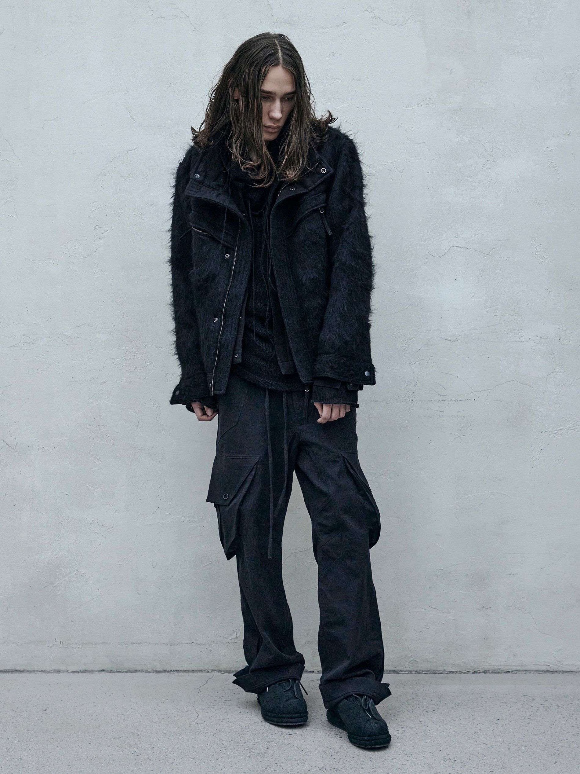 mohair jacket / black – blackmerle