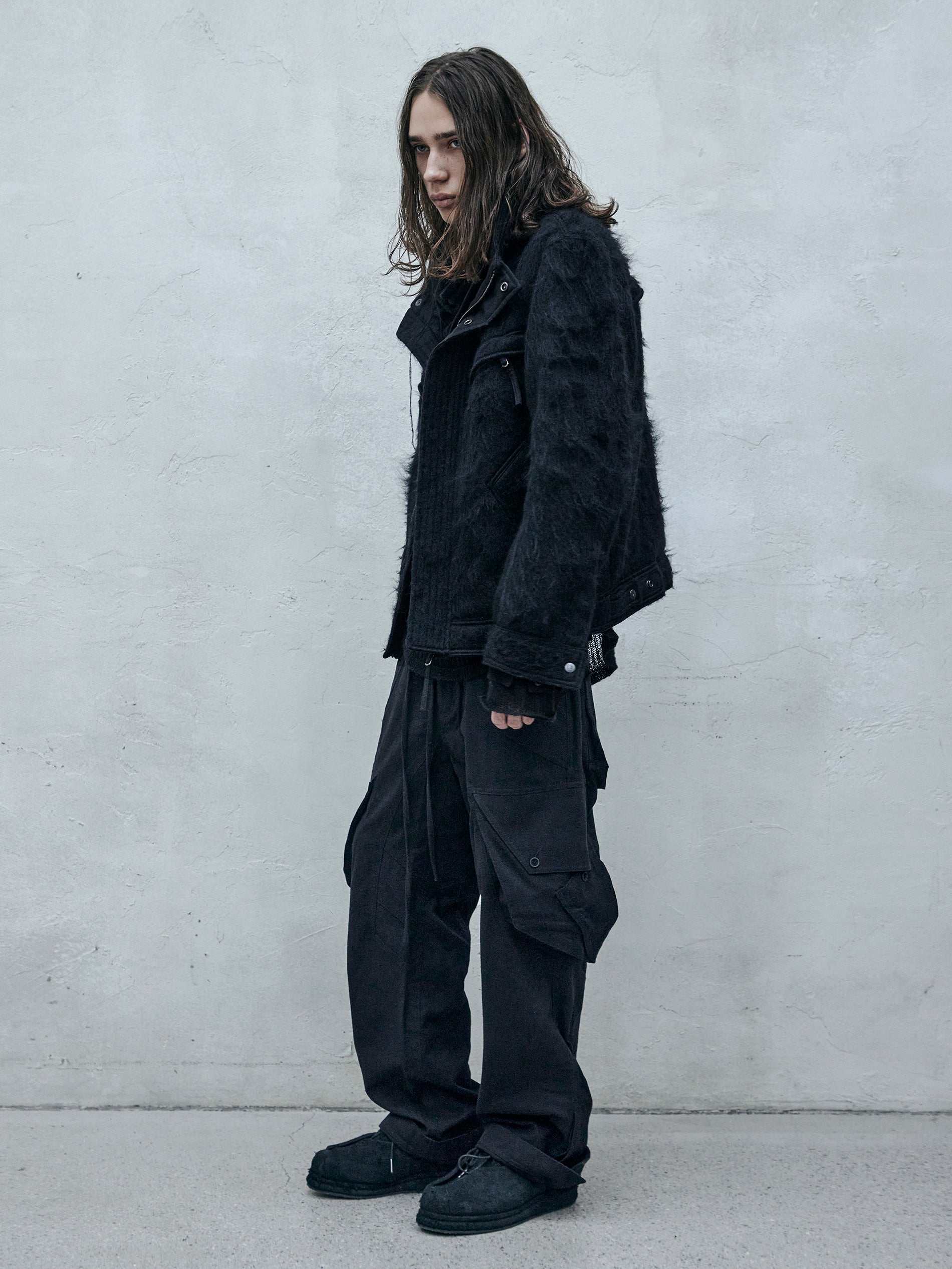 mohair jacket / black