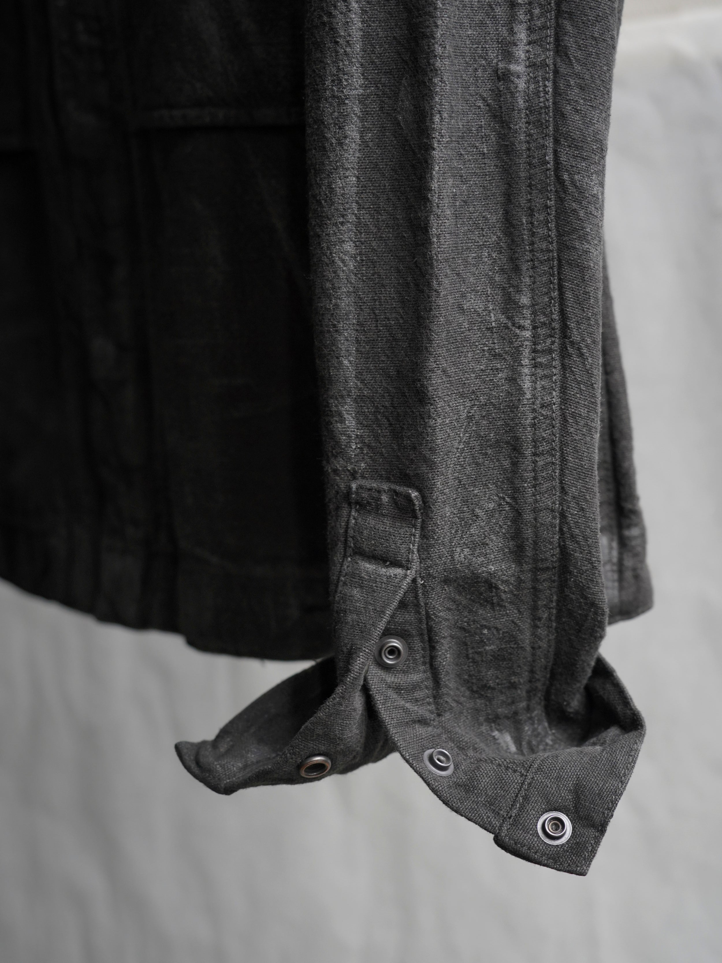 collarless jacket / slab grey