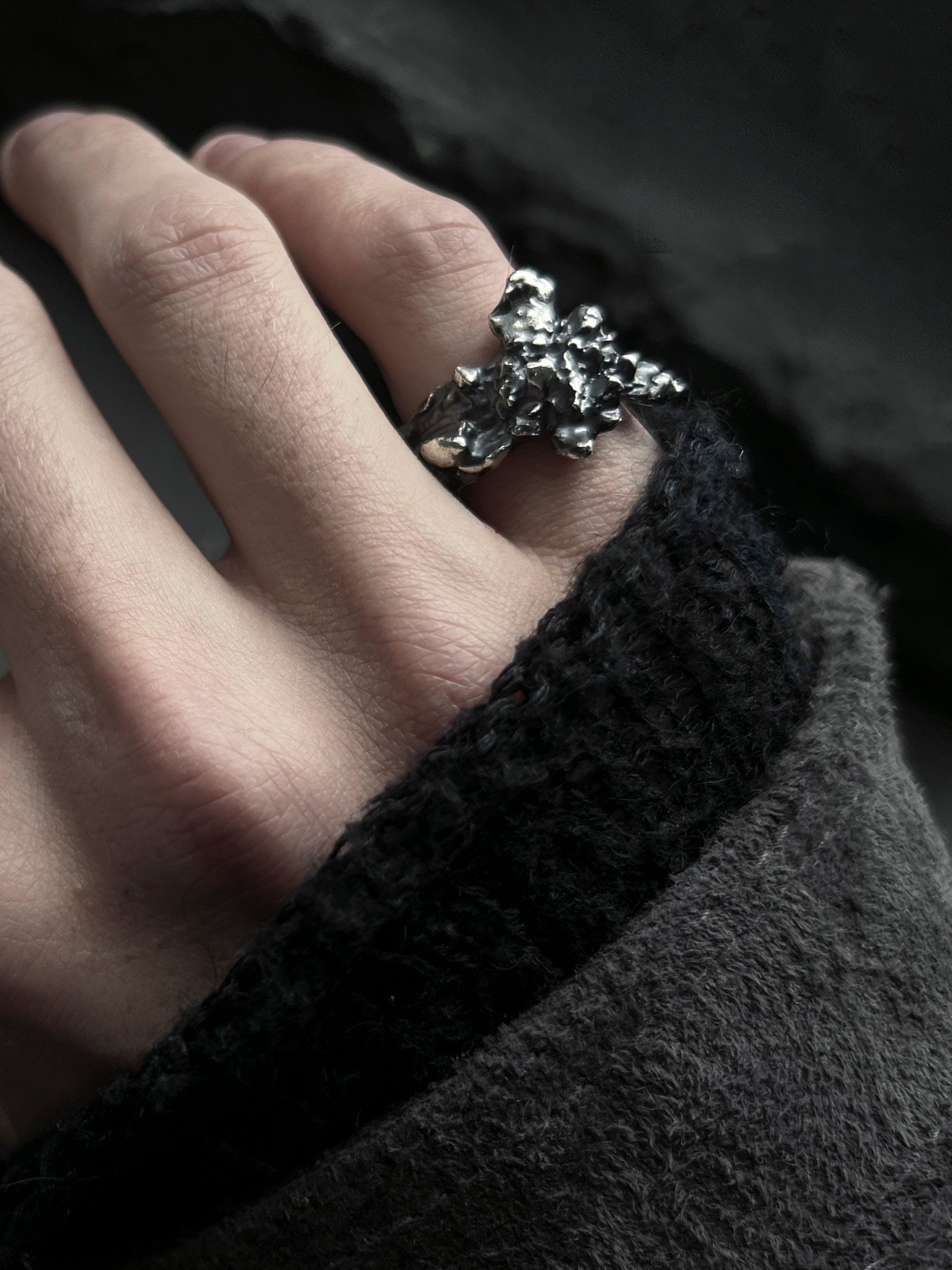bark ring / 925 silver