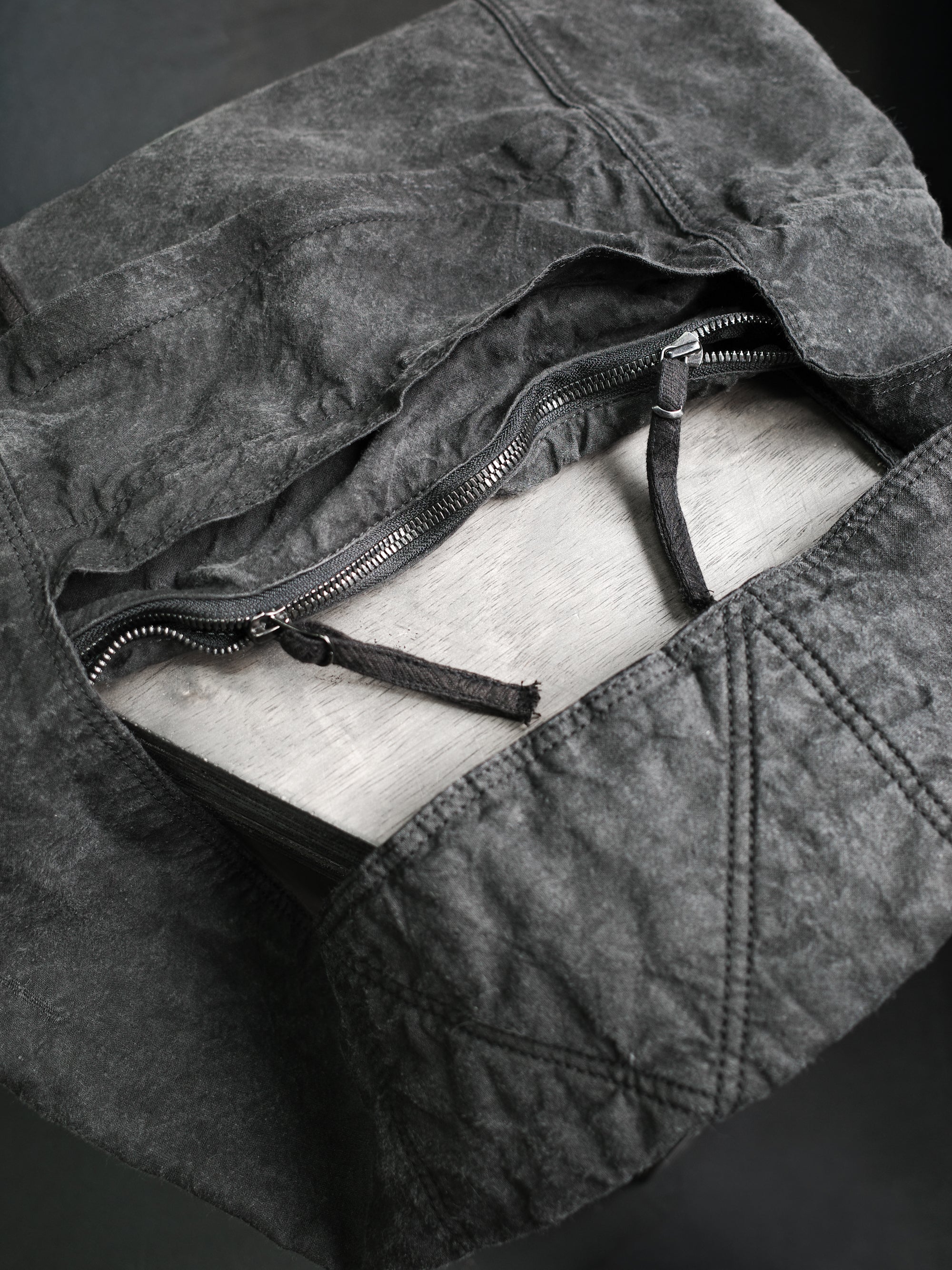 monk bag (binchō-tan) / ink