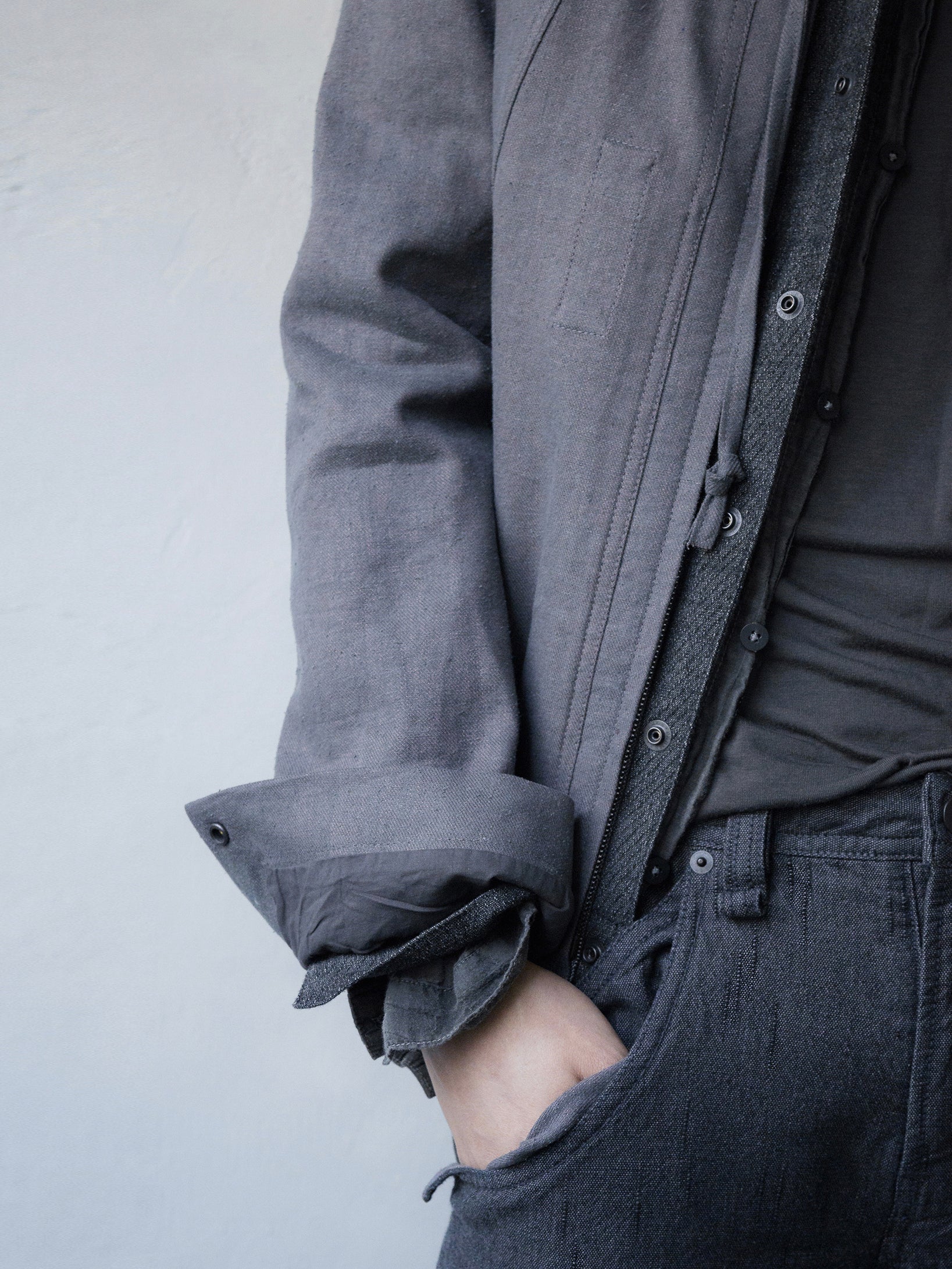 hooded jacket / rat grey – blackmerle